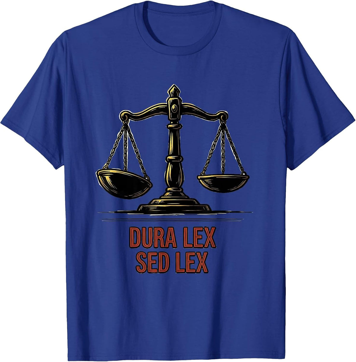 Men's Dura Lex Sed Lex Roman Empire SPQR History Meme Humor T-Shirt - Royal Blue