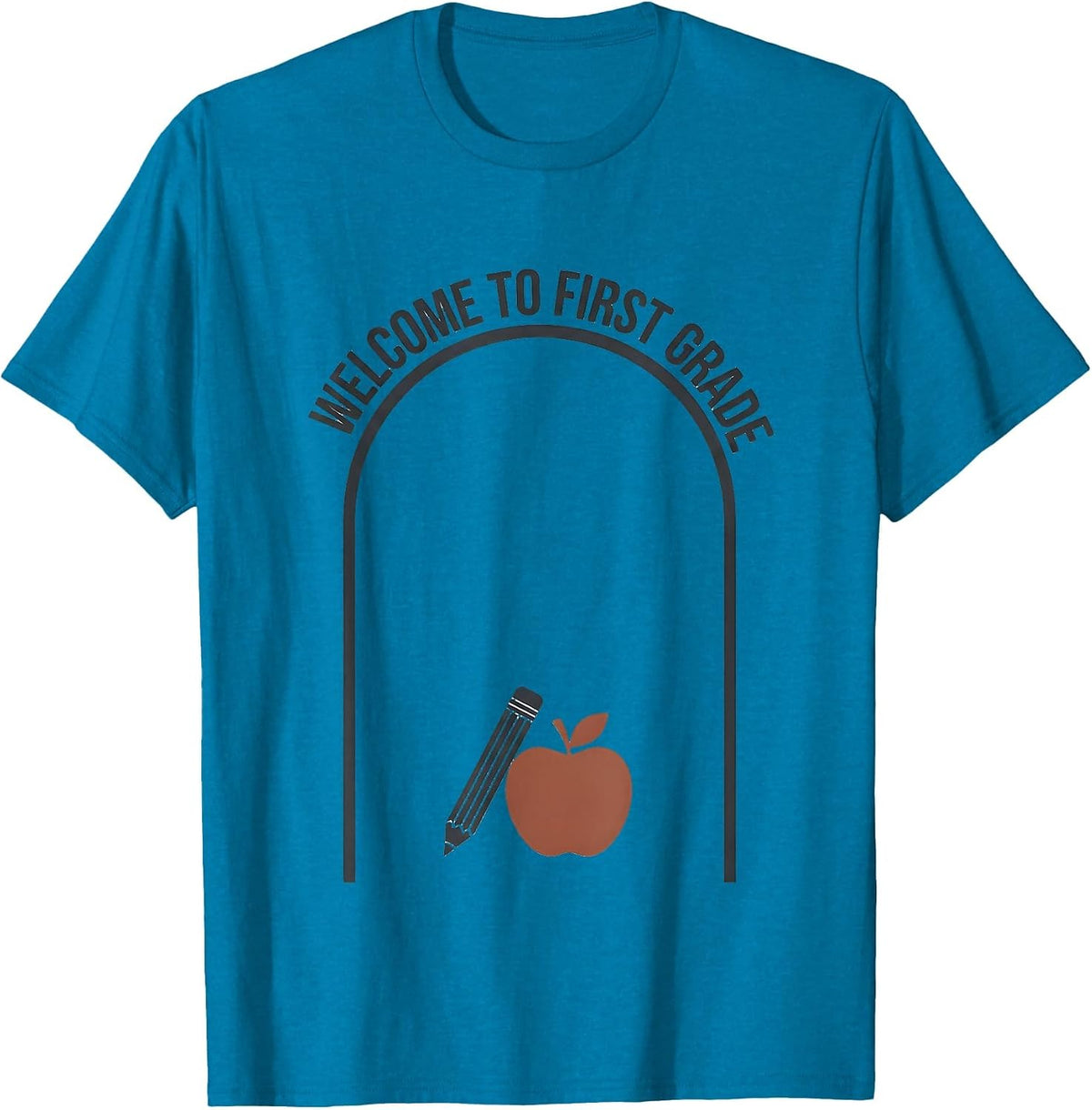 Welcome To First Grade Minimalist Teacher Back To School T-Shirt - Sapphire Blue