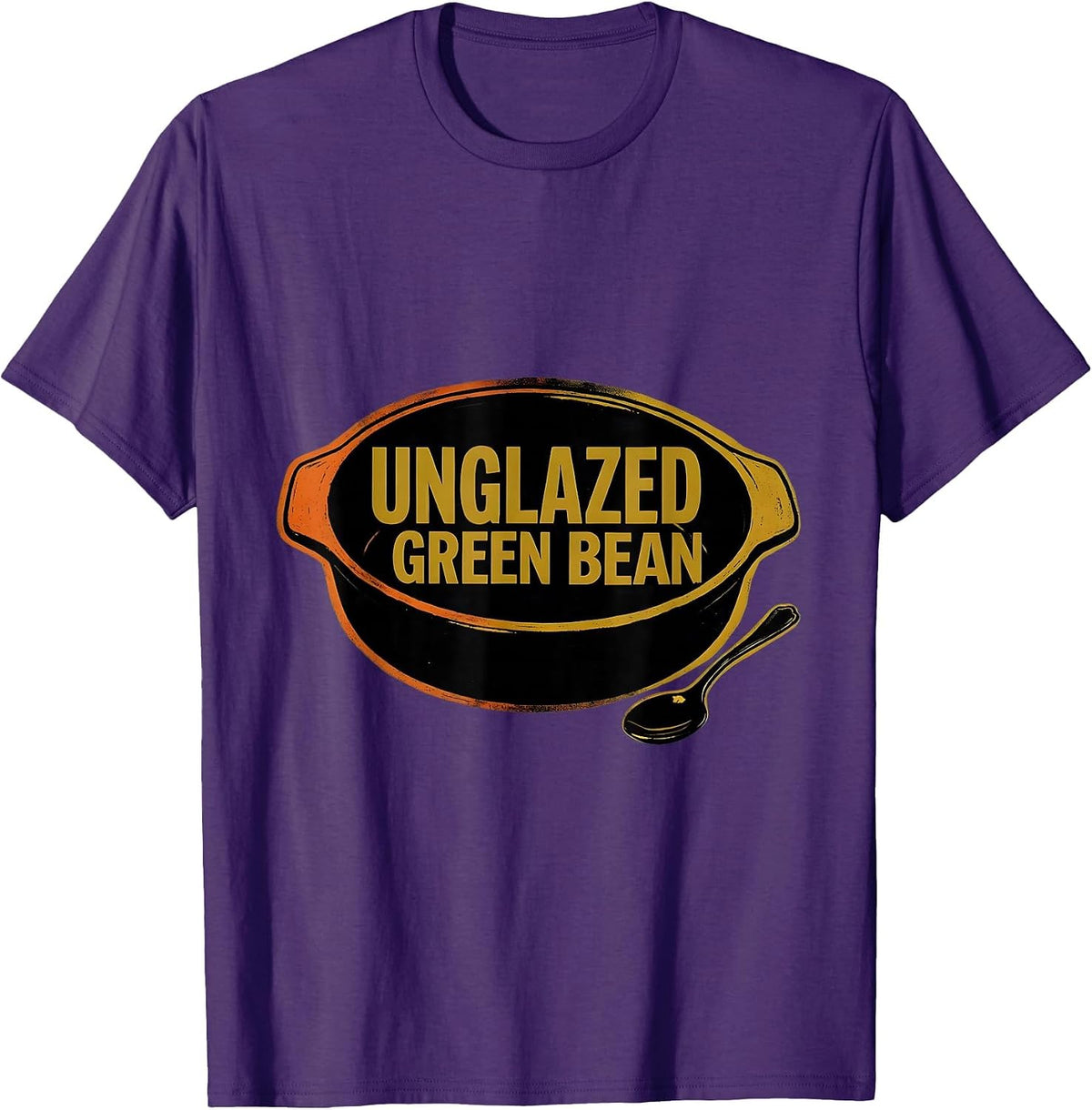 Men's Unglazed Green Bean Funny Thanksgiving Couple Matching Pun T-Shirt - Purple