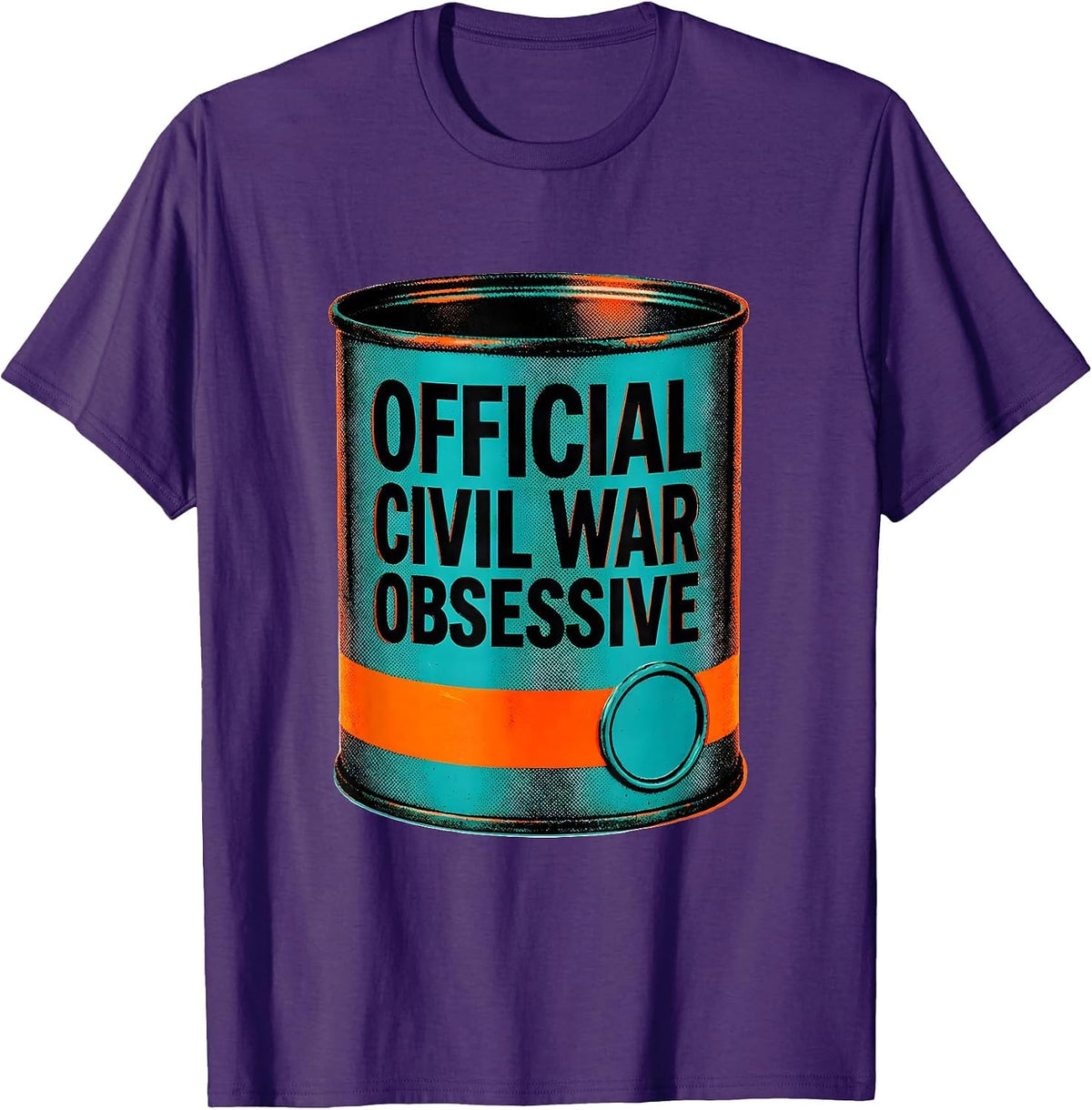 Official Civil War Obsessive Funny History Buff Reenactor T-Shirt - Purple