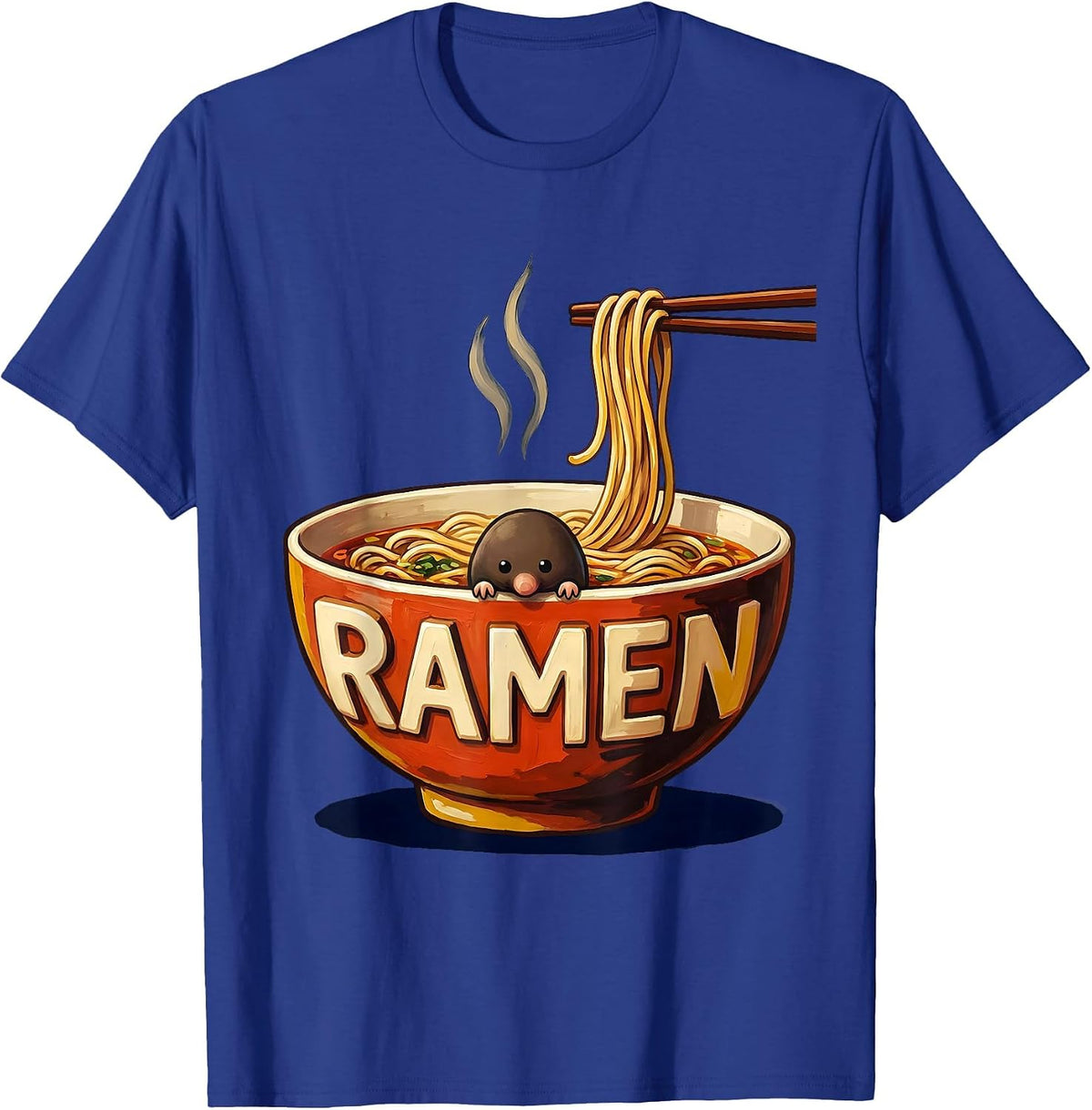 Men's Ramen Cute Kawaii Japanese Animal Anime Food Lover Gift T-Shirt - Royal Blue