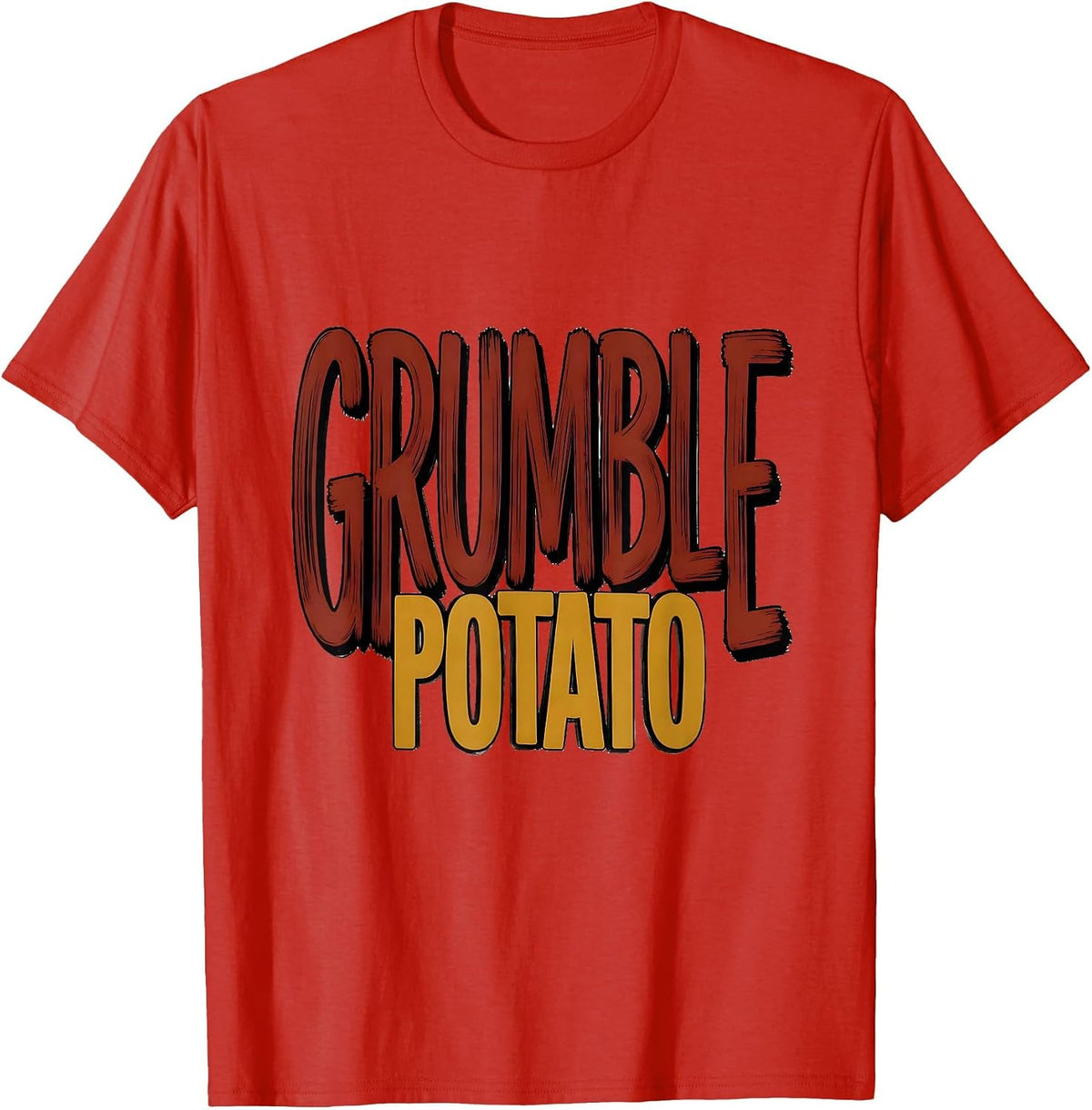 Men's Grumble Potato Funny Sweet Potato Grouchy Potato Couple T-Shirt - Red