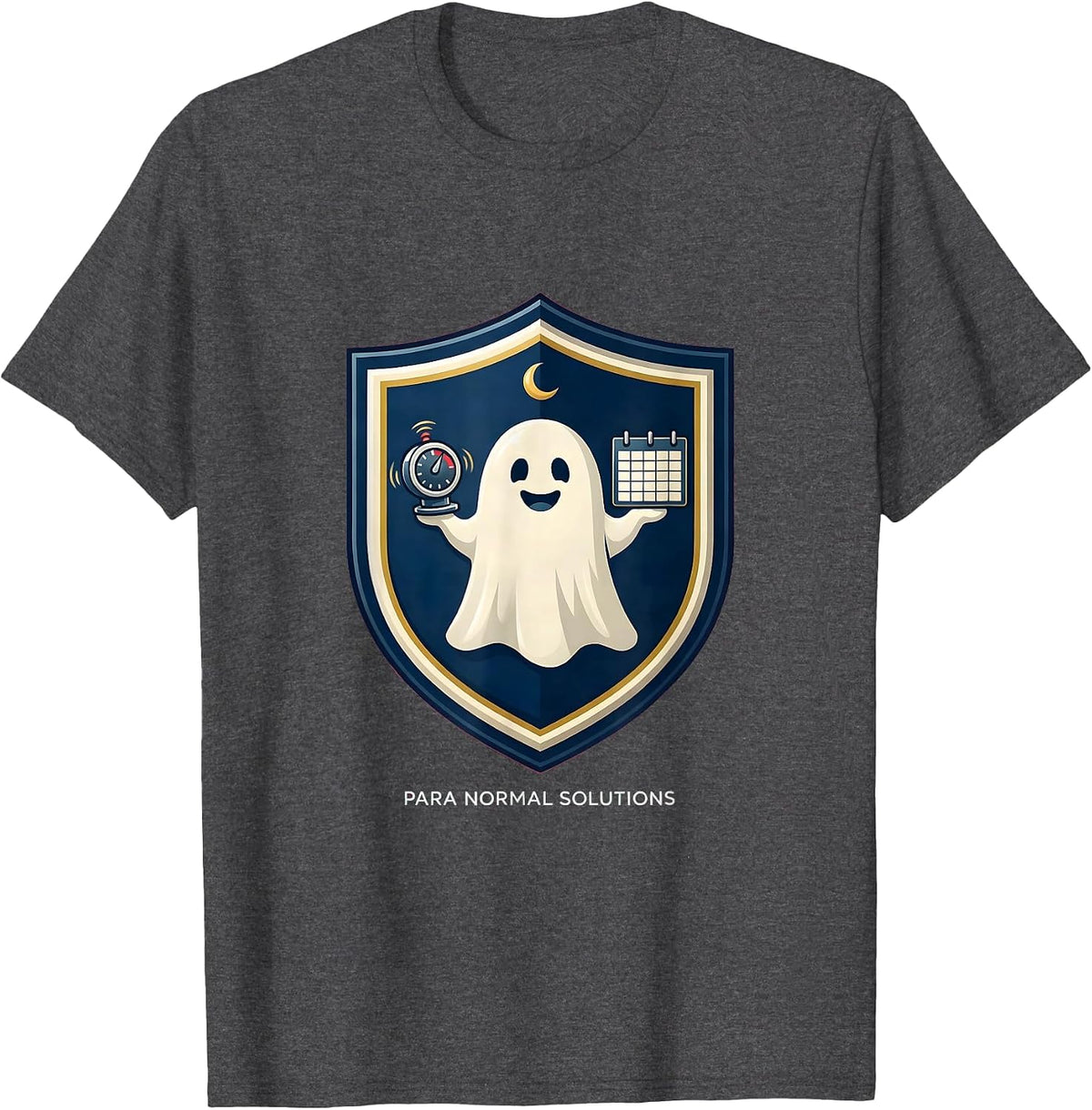 Para Normal Solutions Funny Ghost Paraprofessional Halloween T-Shirt - Dark Heather Grey