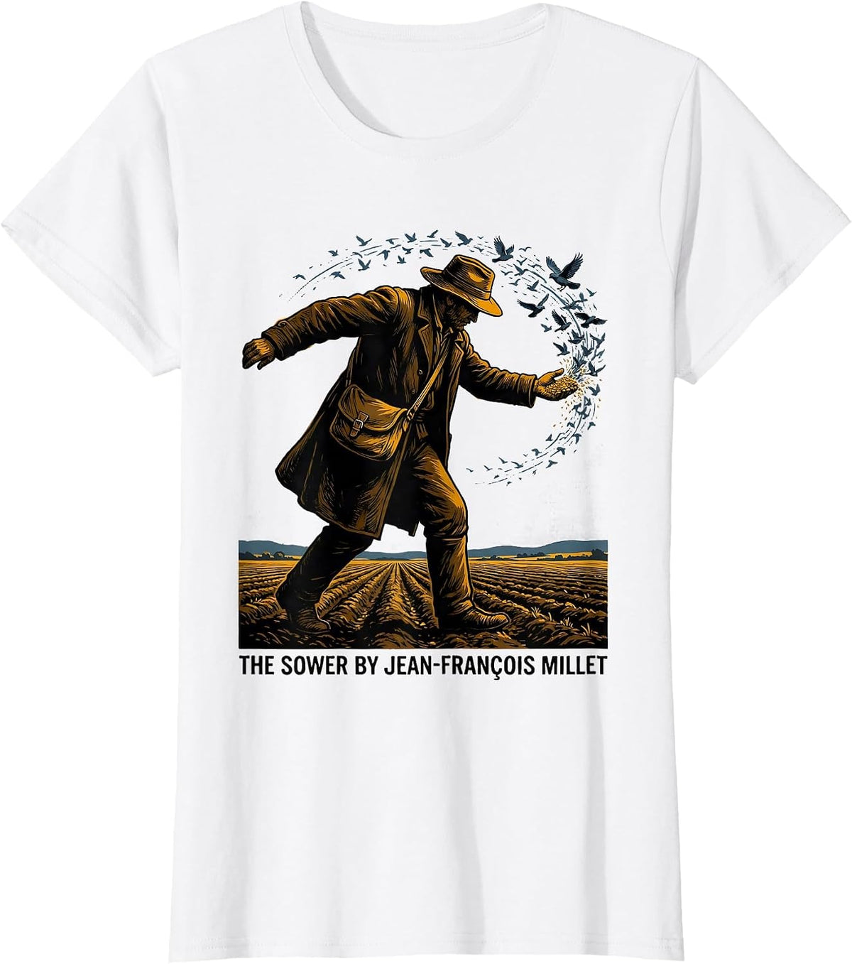 THE SOWER By Jean-François Millet Art History Enthusiast T-Shirt - White