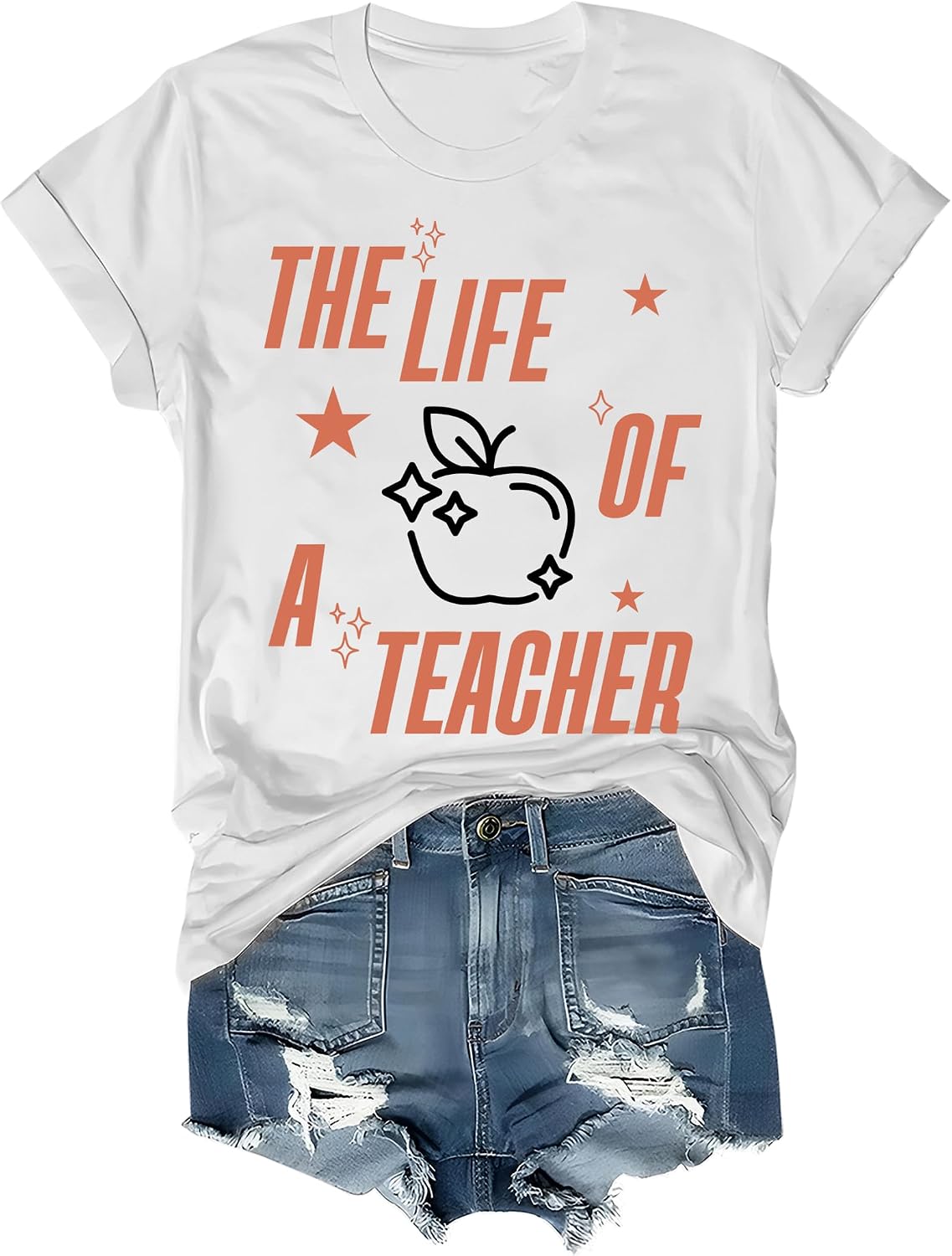 The Life of a Teacher Shirt, Back to School Shirts, Music Fan Teacher T-Shirt - White