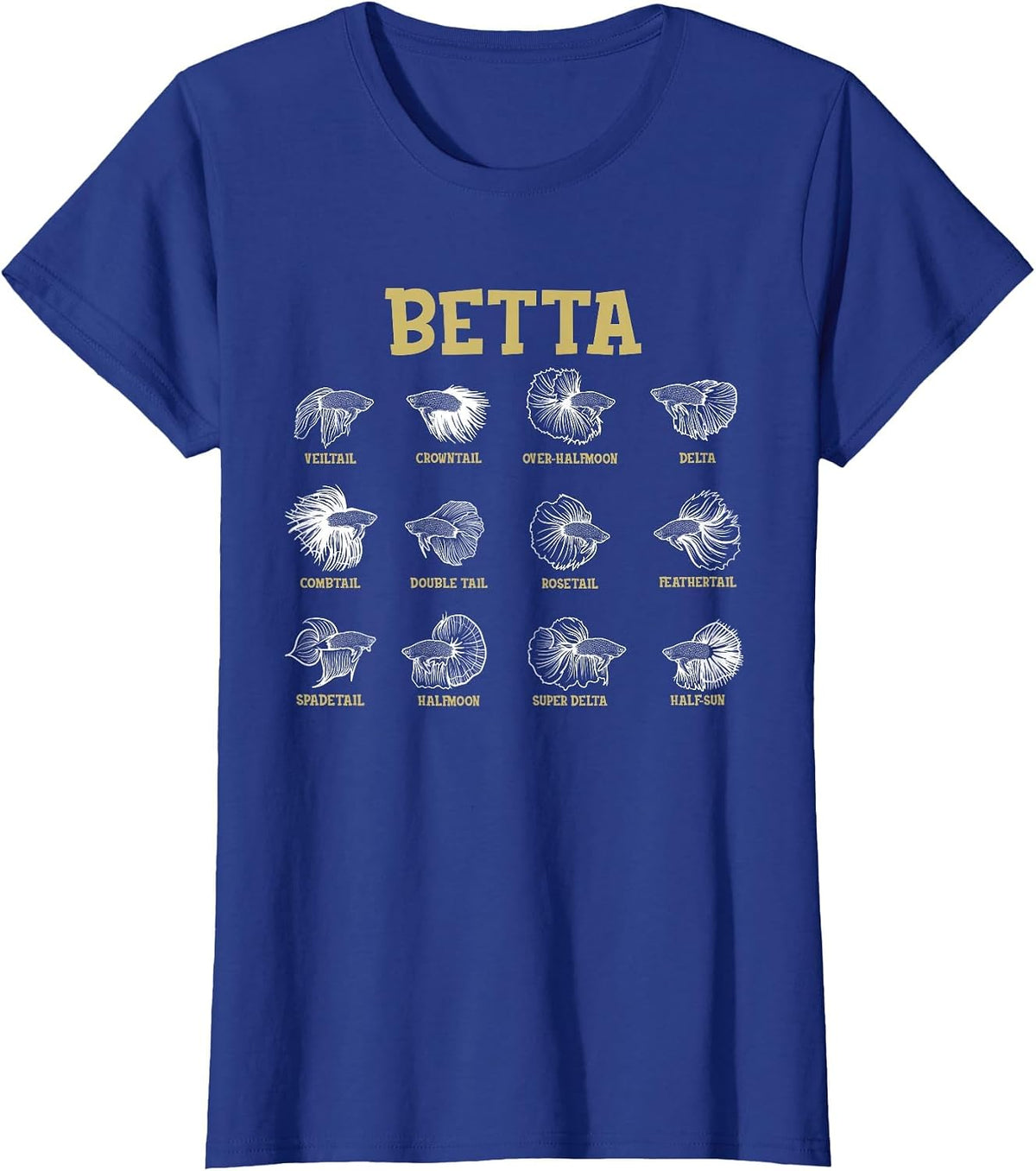 Siamese Fighting Fish Lover Aquarium Keeper Betta Fish T-Shirt - Royal Blue