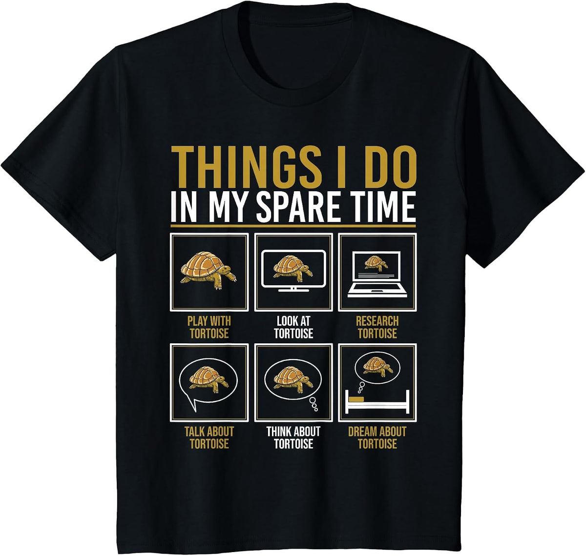 Things I Do in My Spare Time Turtle Reptile Men Turtle Fan T-Shirt - Black