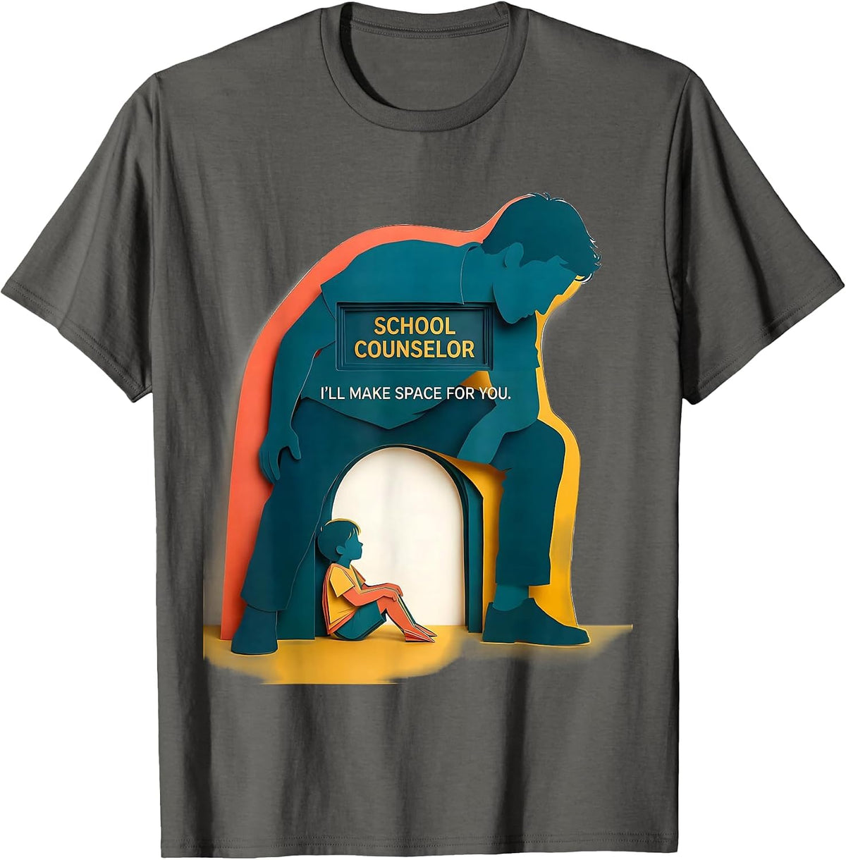 School Counselor — I’ll Make Space For You Counselor T-Shirt - Asphalt Grey