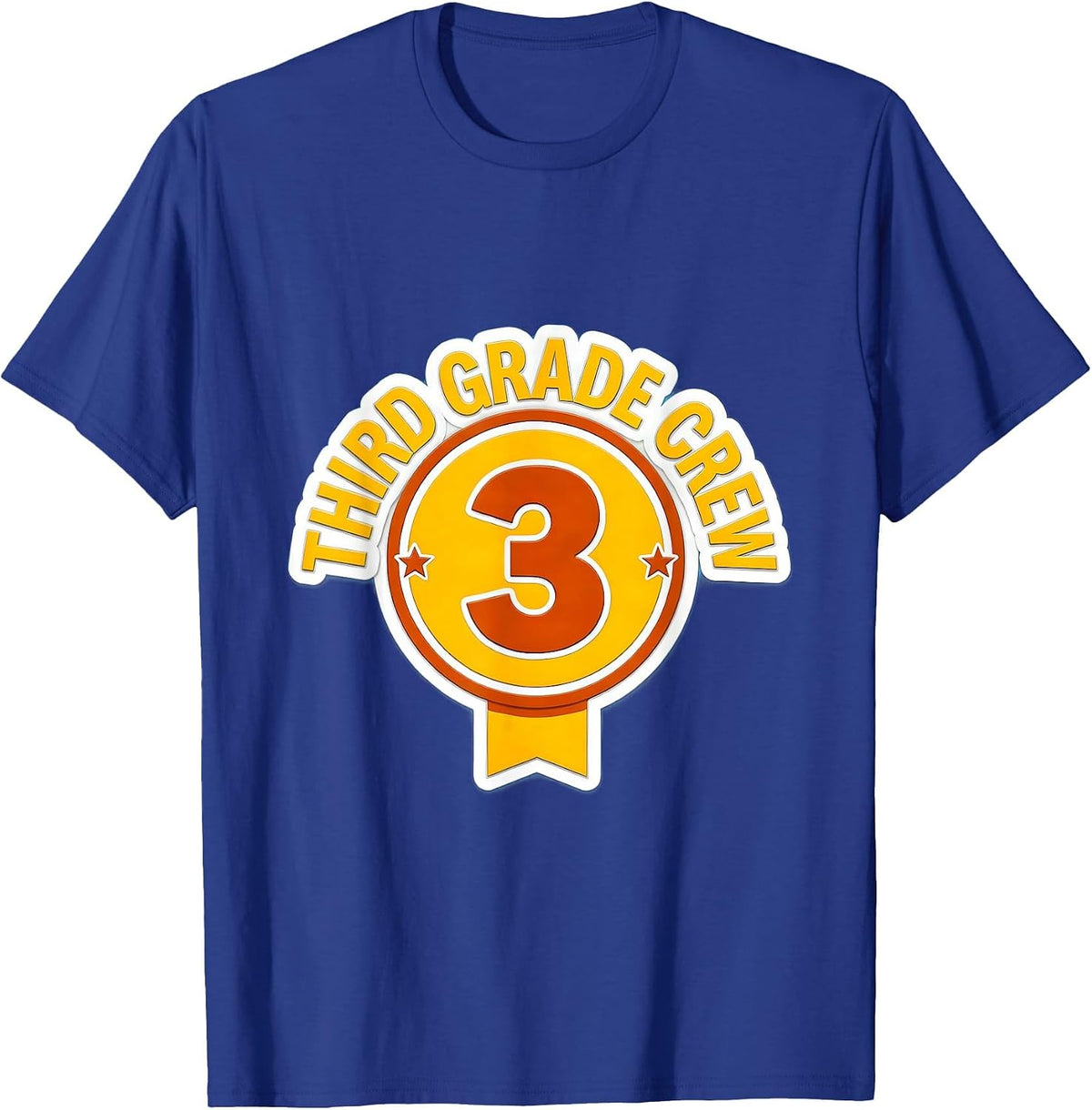 Third Grade Crew Playful Back To School Teacher Student T-Shirt - Royal Blue