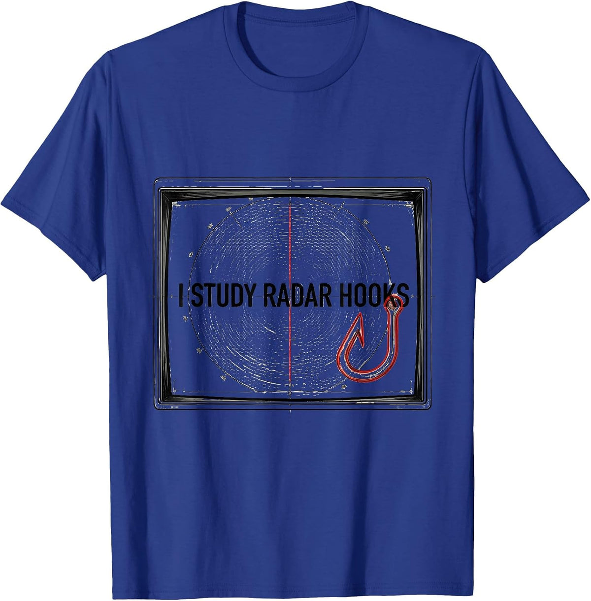 I Study Radar Hooks Funny Storm Chaser Meteorology T-Shirt - Royal Blue