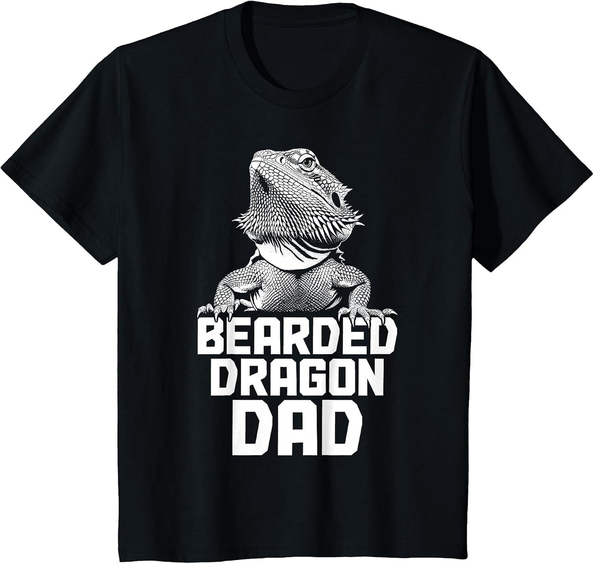 Bearded Dragon Dad Funny Reptile T-Shirt - Black