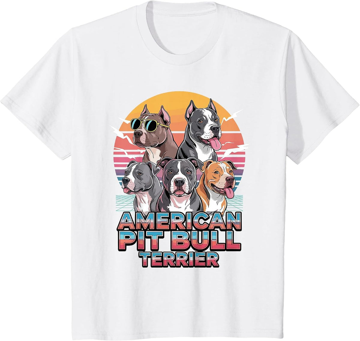 90s Vintage American Pit Bull Terrier Pittie T-Shirt - White