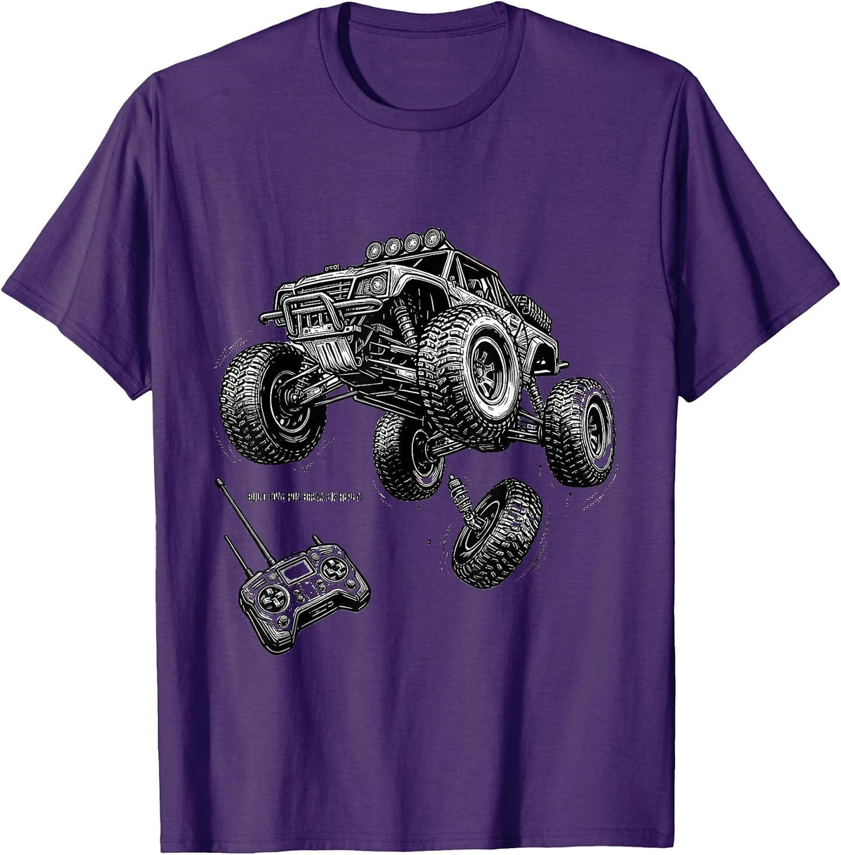 Build Tune Run Break Fix Repeat Funny RC Car Racing Gearhead T-Shirt - Purple