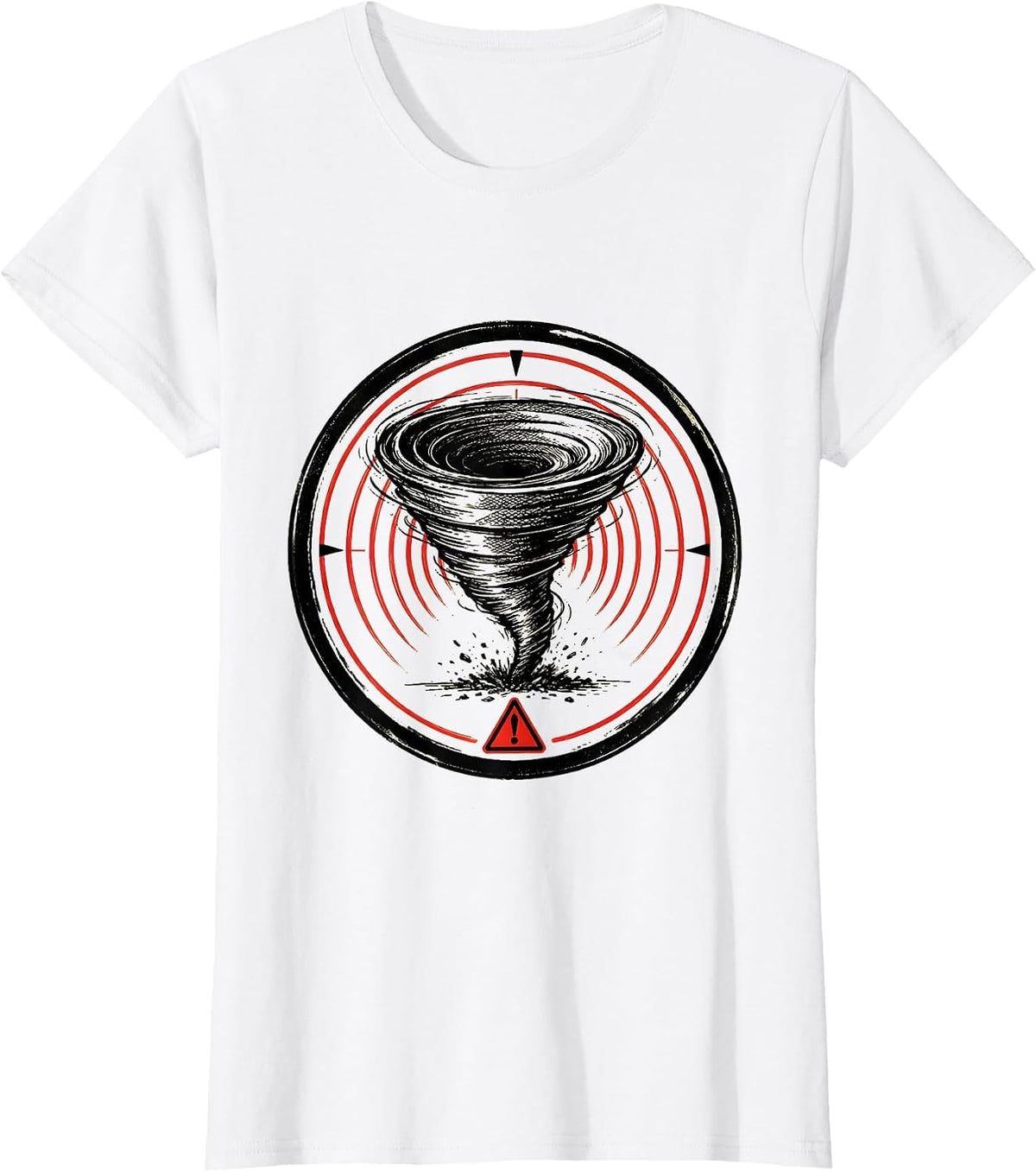 Sealed Radar Badge Storm Chaser Tornado Meteorology Humor T-Shirt - White