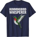 Cute Hummingbird Art for Men and Women, Bird Watcher, Bird Lover T-Shirt - Navy Blue