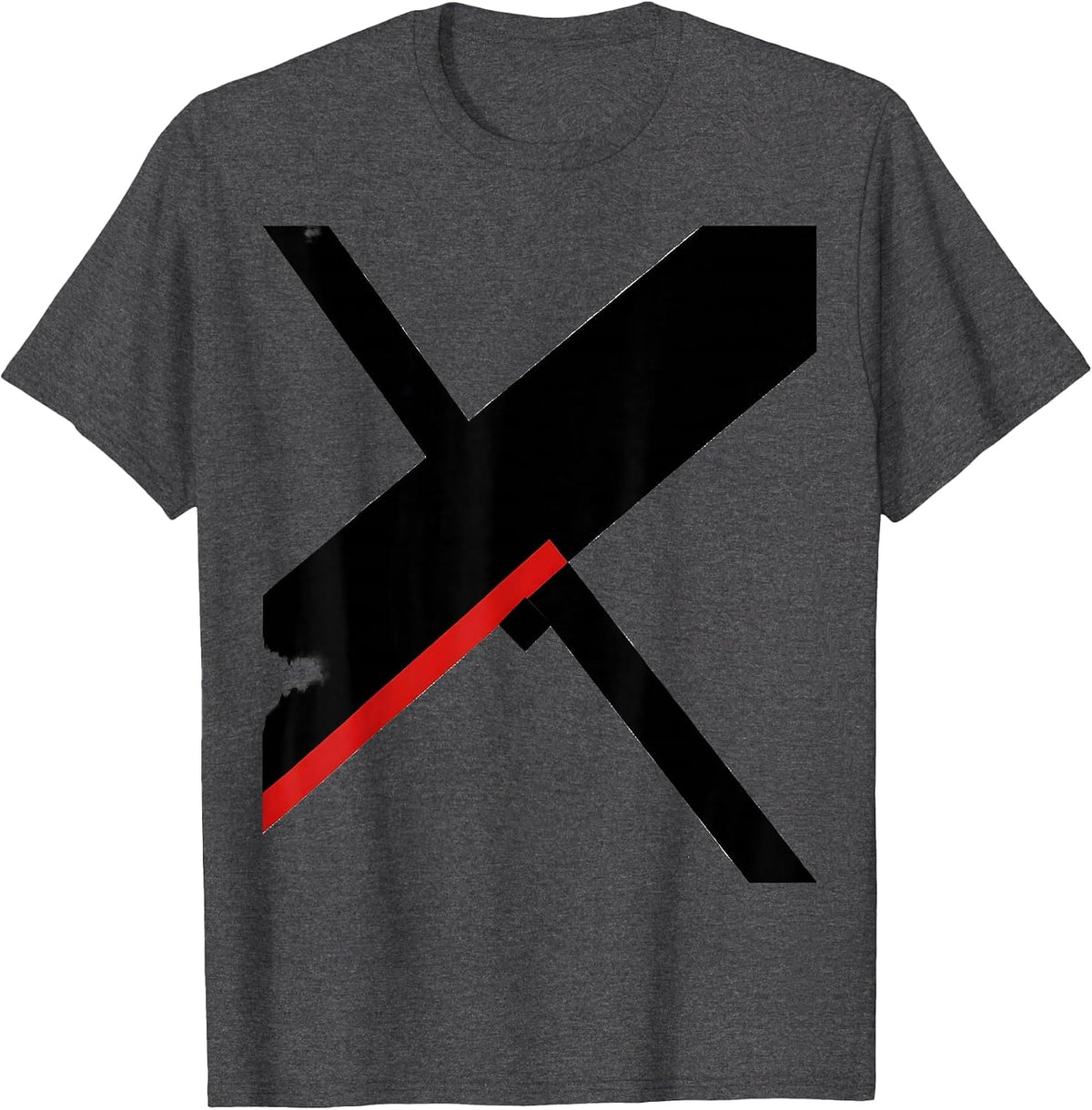 Ski And Snowboard Boundary Stop Humor T-Shirt - Dark Heather Grey