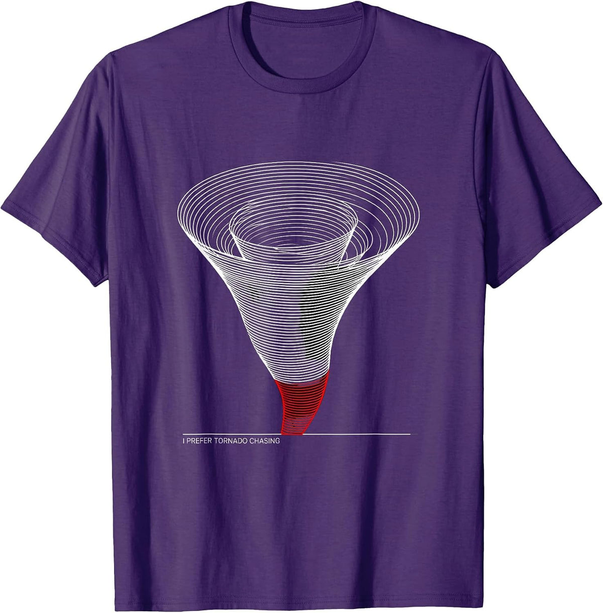 I Prefer Tornado Chasing Funny Storm Chaser Meteorology T-Shirt - Purple