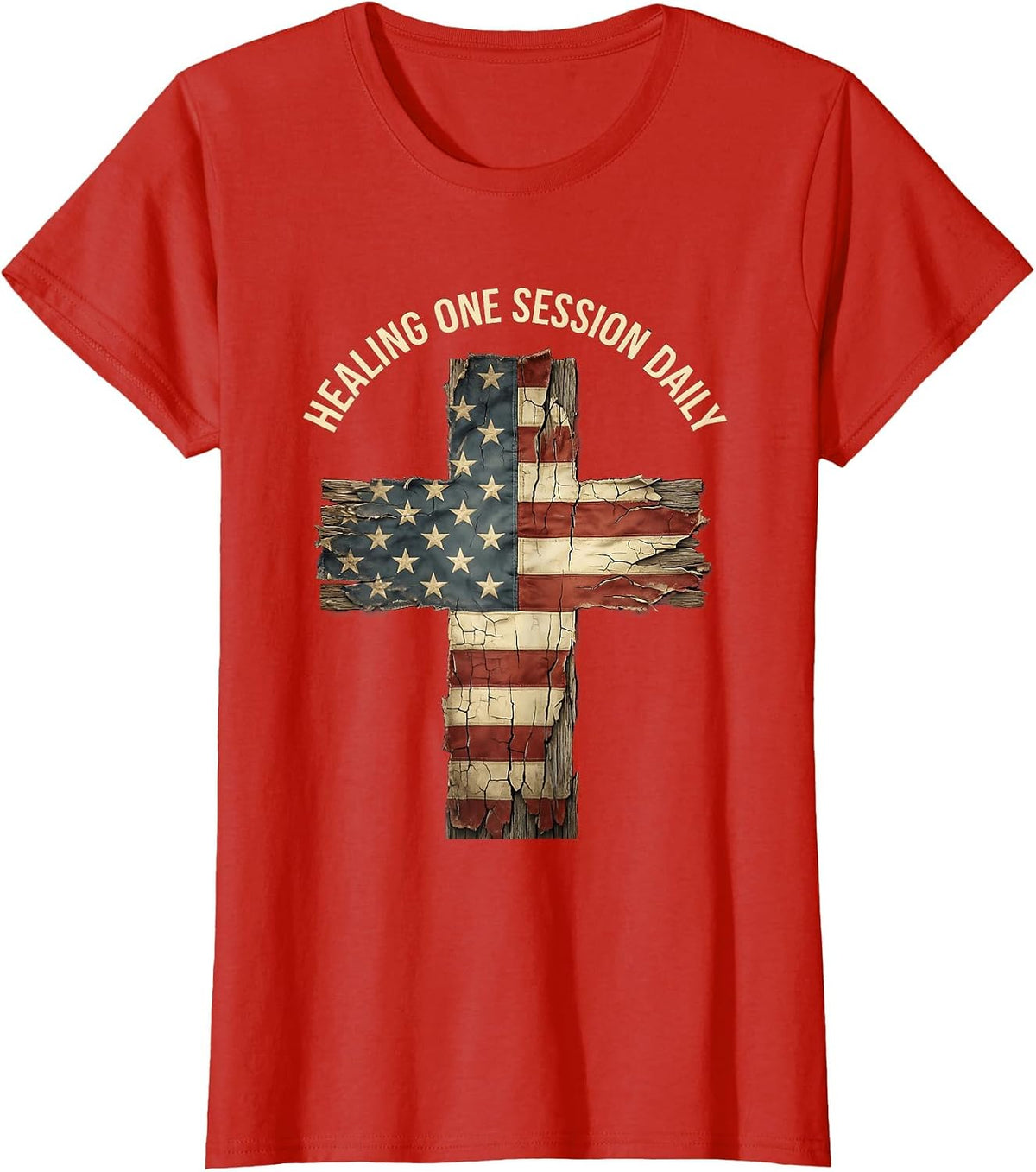 Healing One Session Daily Counselor Design T-Shirt - Red