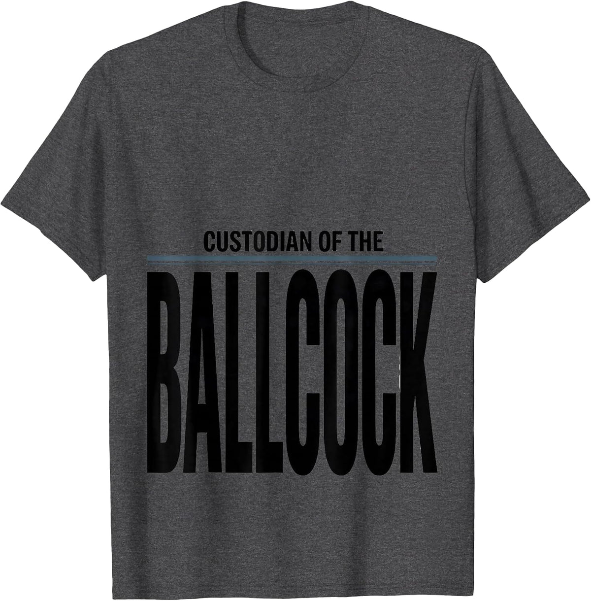 Men's Custodian Of The Ballcock Funny Plumber Pipefitter Gift T-Shirt - Dark Heather Grey