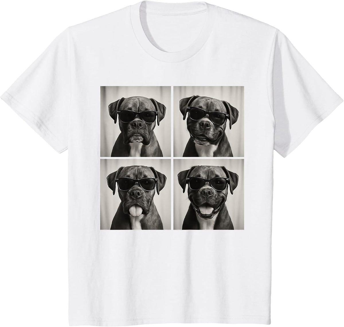Funny Boxer Dog Lover Cute Boxer Photo Booth T-Shirt - White