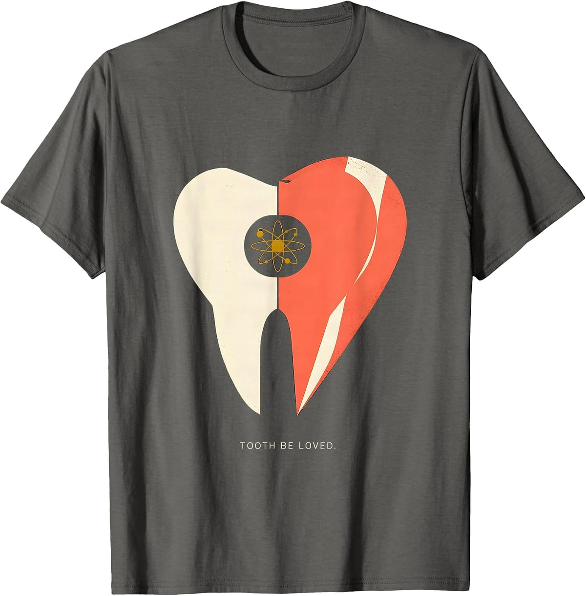 Tooth Be Loved Midcentury Modern Dental Professional T-Shirt - Asphalt Grey