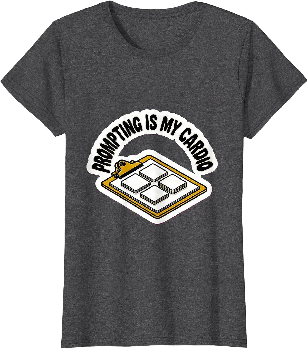 Women's Prompting Is My Cardio Special Education Teacher ABA Humor T-Shirt - Dark Heather Grey