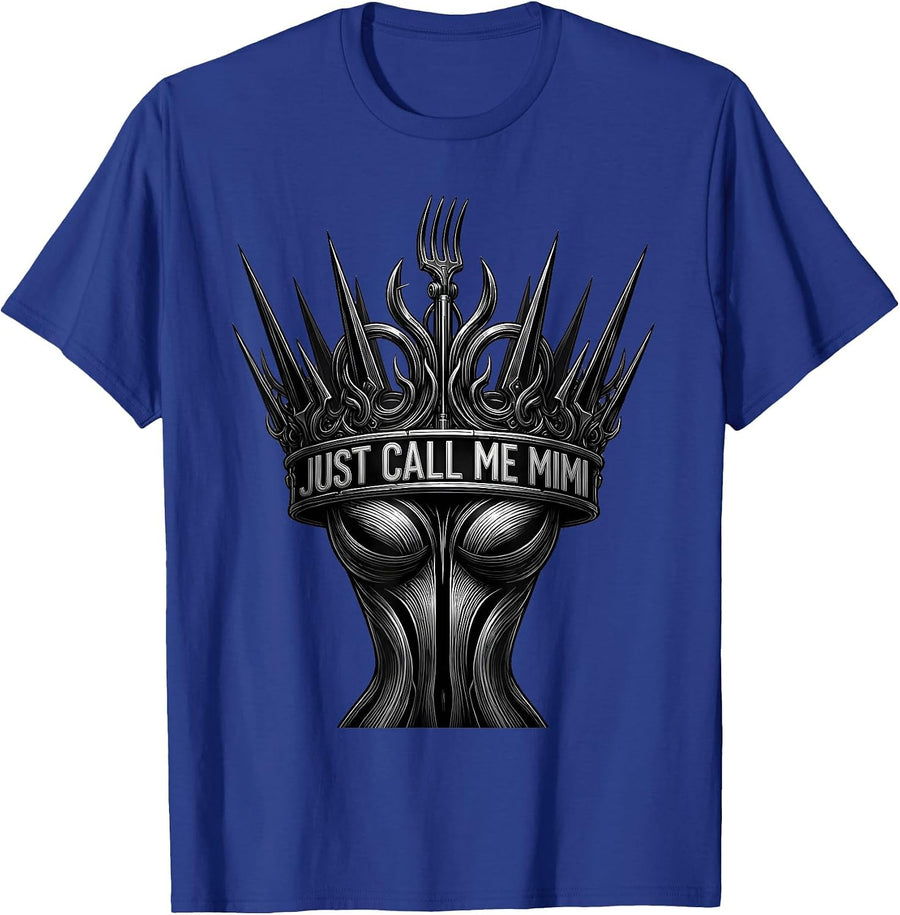 Just Call Me Mimi Proud Grandmother Design T-Shirt - Royal Blue