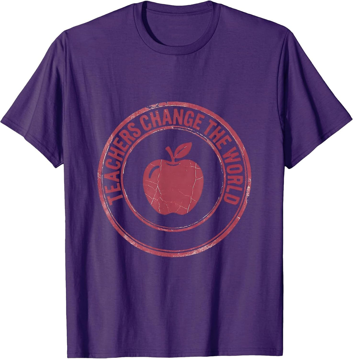 Teachers Change The World First Day of School Design T-Shirt - Purple