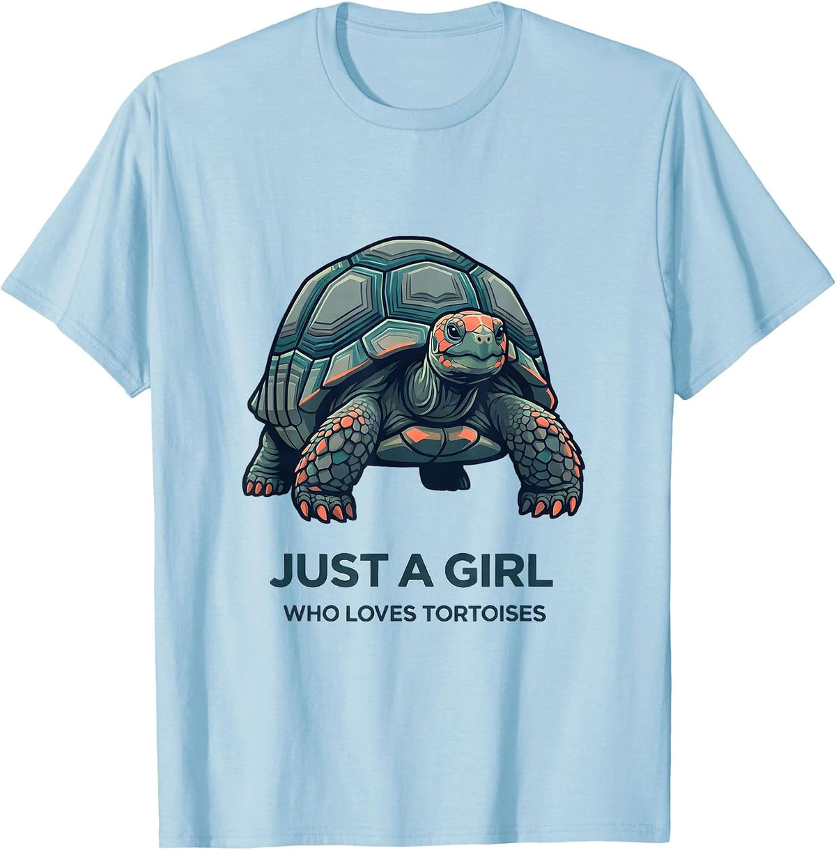 Men's Just A Girl Who Loves Tortoises Funny Reptile Lover Gift T-Shirt - Baby Blue