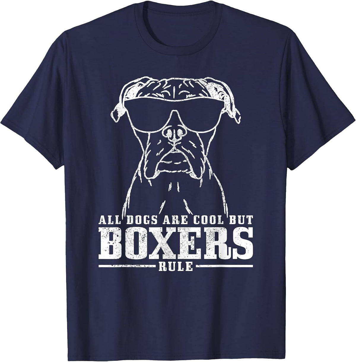 Boxer Saying Funny Dog Boxer T-Shirt - Navy Blue