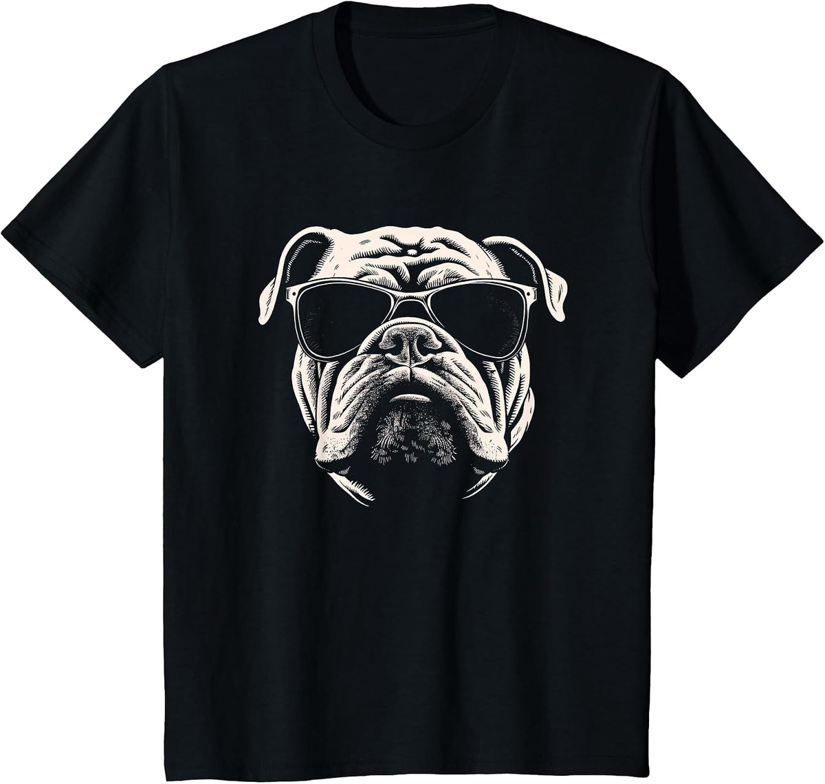 Funny Bulldog Cool Graffiti Urban Art Street T-Shirt - Black