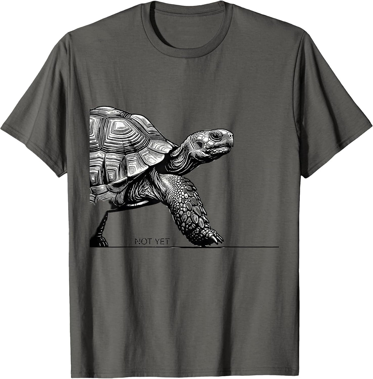 Not Yet Funny Tortoise Lover Pet Owner Gift T-Shirt - Asphalt Grey