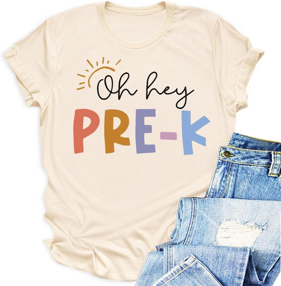 Women Teacher Shirt First Day of School Tshirt Back to School Outfits - 2-apricot