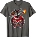 Cherry Bomb Vintage Illustration Graphic Tee T-Shirt - Asphalt Grey
