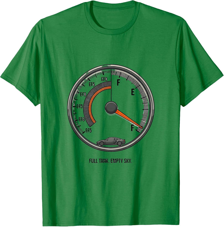 Men's Full Tank. Empty Sky Editorial Conceptual Storm Chaser T-Shirt - Kelly Green