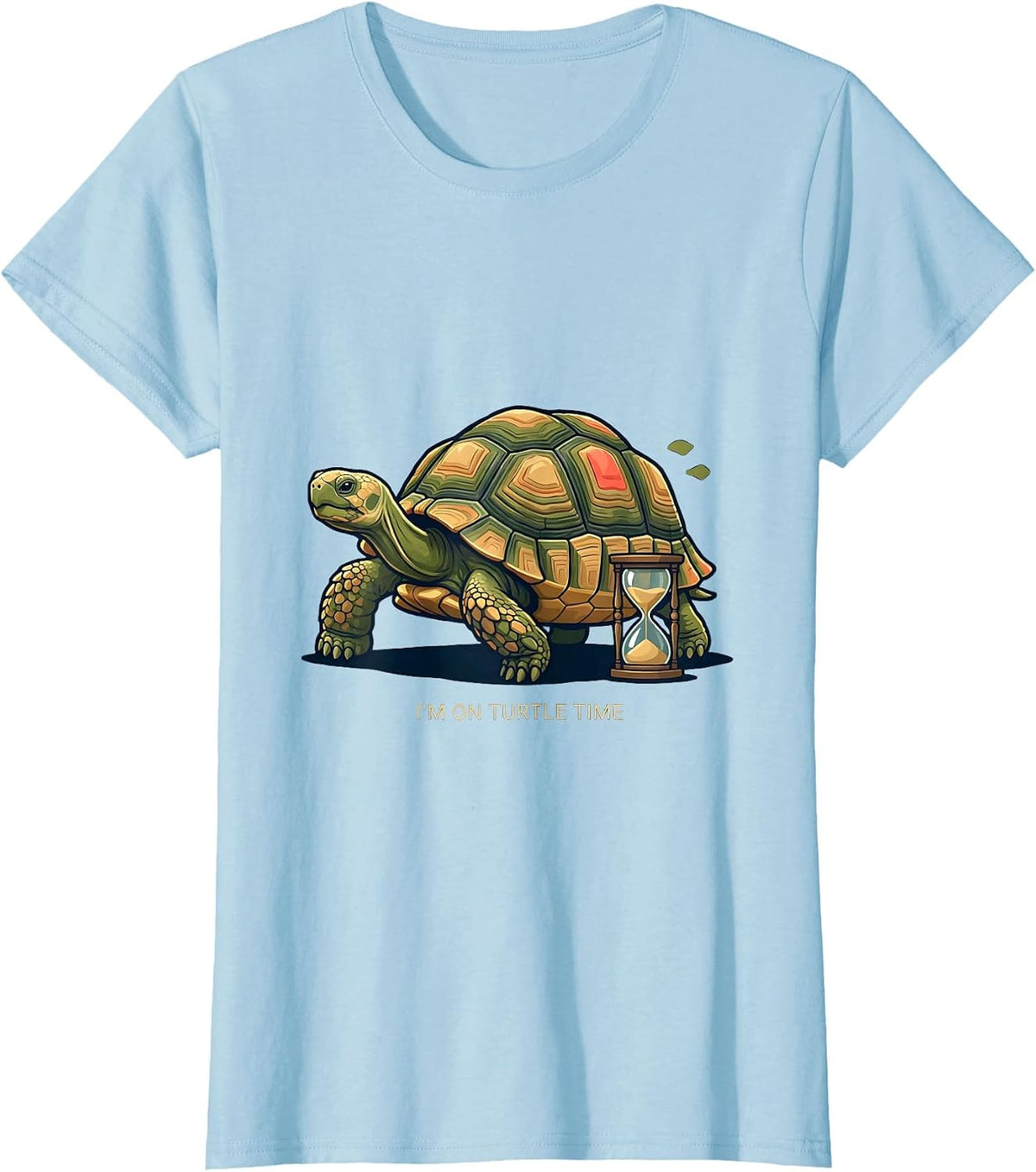Women's I’m On Turtle Time Funny Turtle Lover Gift Tortoise Humor T-Shirt - Baby Blue