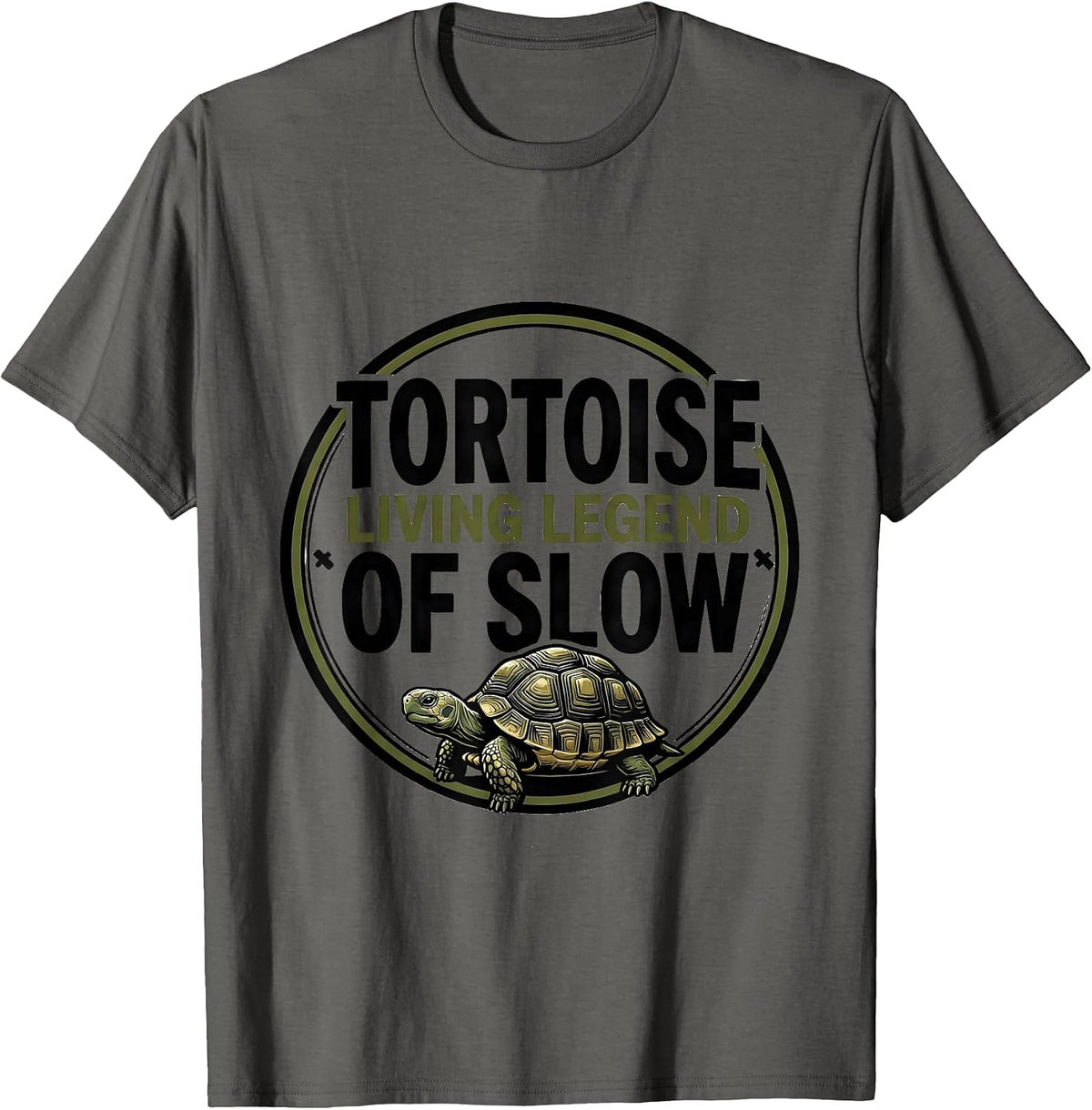 Tortoise: Living Legend of Slow Funny Tortoise Lover Gift T-Shirt - Asphalt Grey