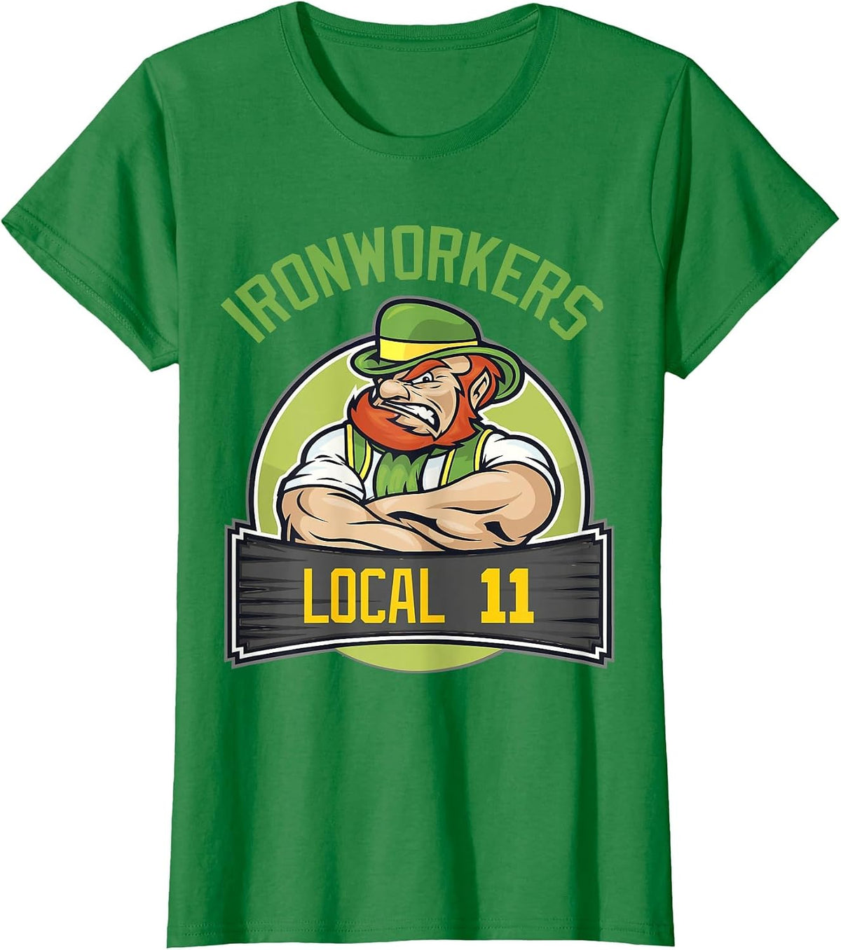 Iron Worker Local 11 Union T Shirt T-Shirt - Kelly Green