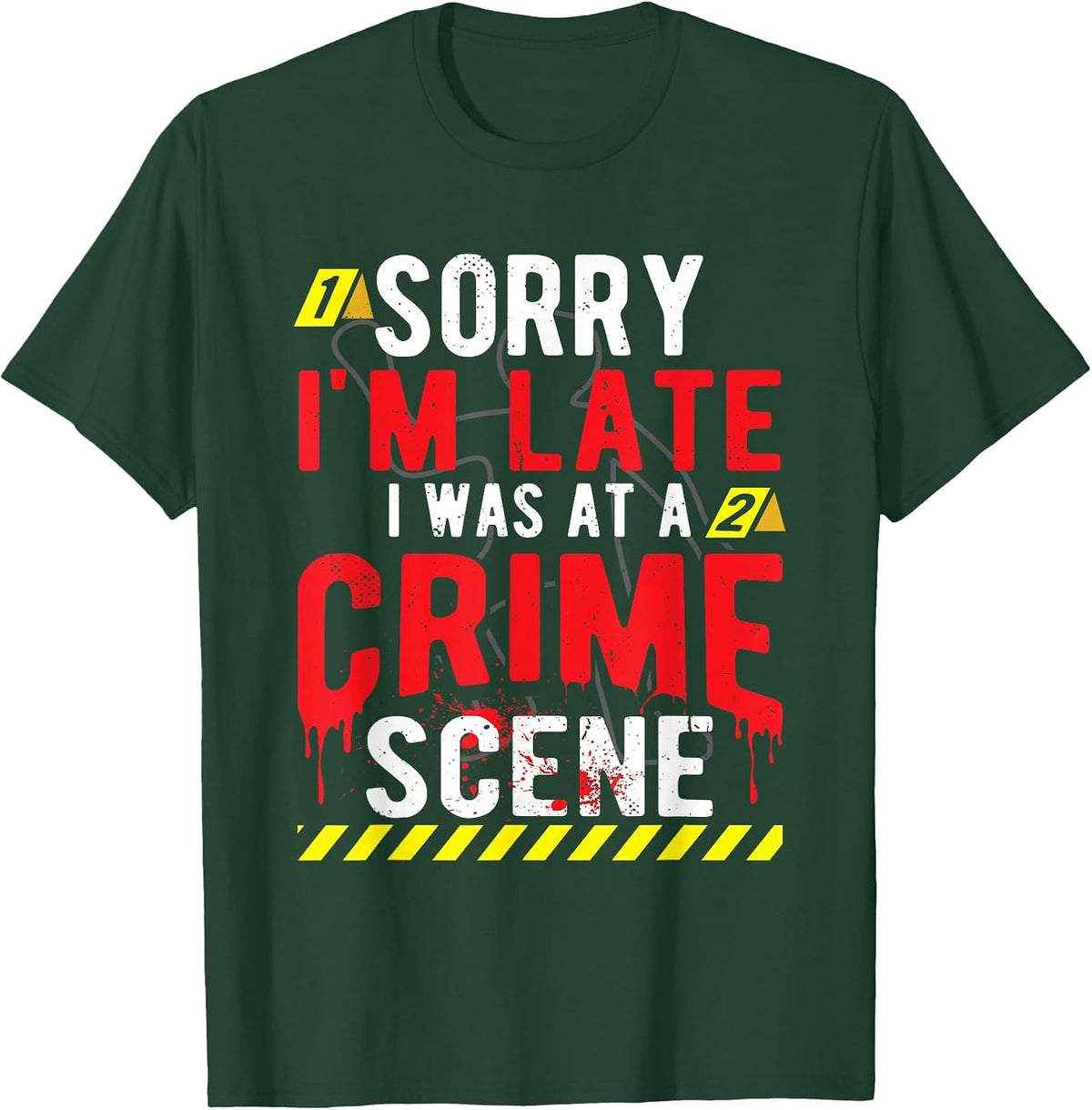 True Crime Scene Investigator T-Shirt - Dark Green