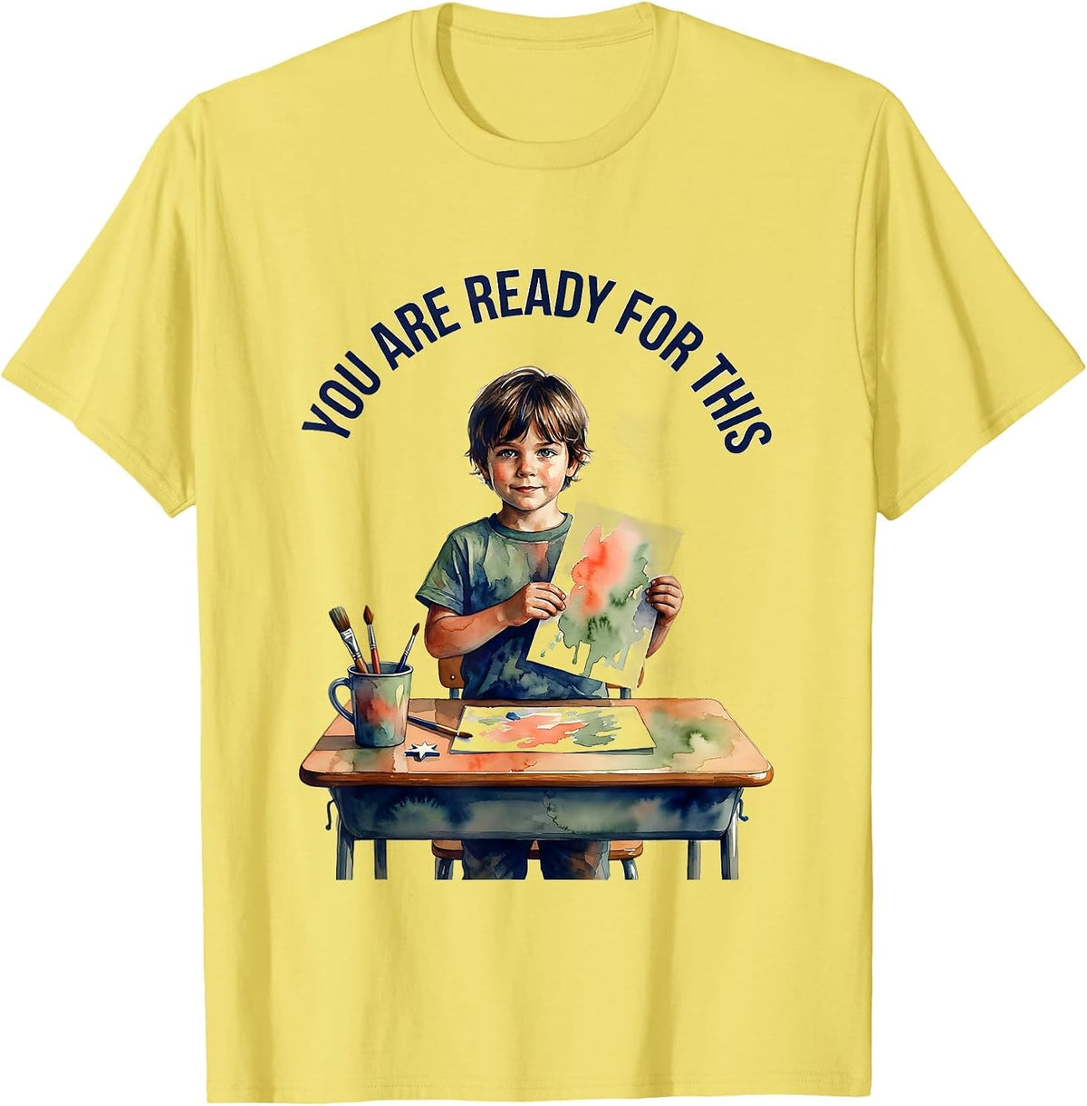 Men's You Are Ready For This Motivational Teacher Affirmation T-Shirt - Lemon Yellow