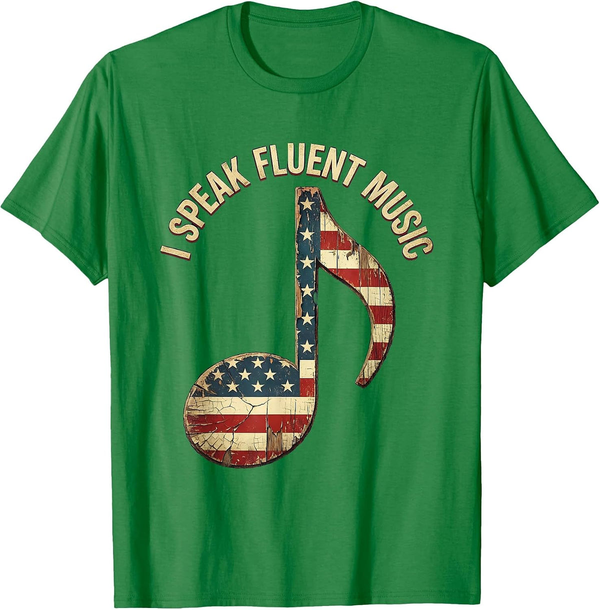 Men's I Speak Fluent Music Teacher Design T-Shirt - Kelly Green