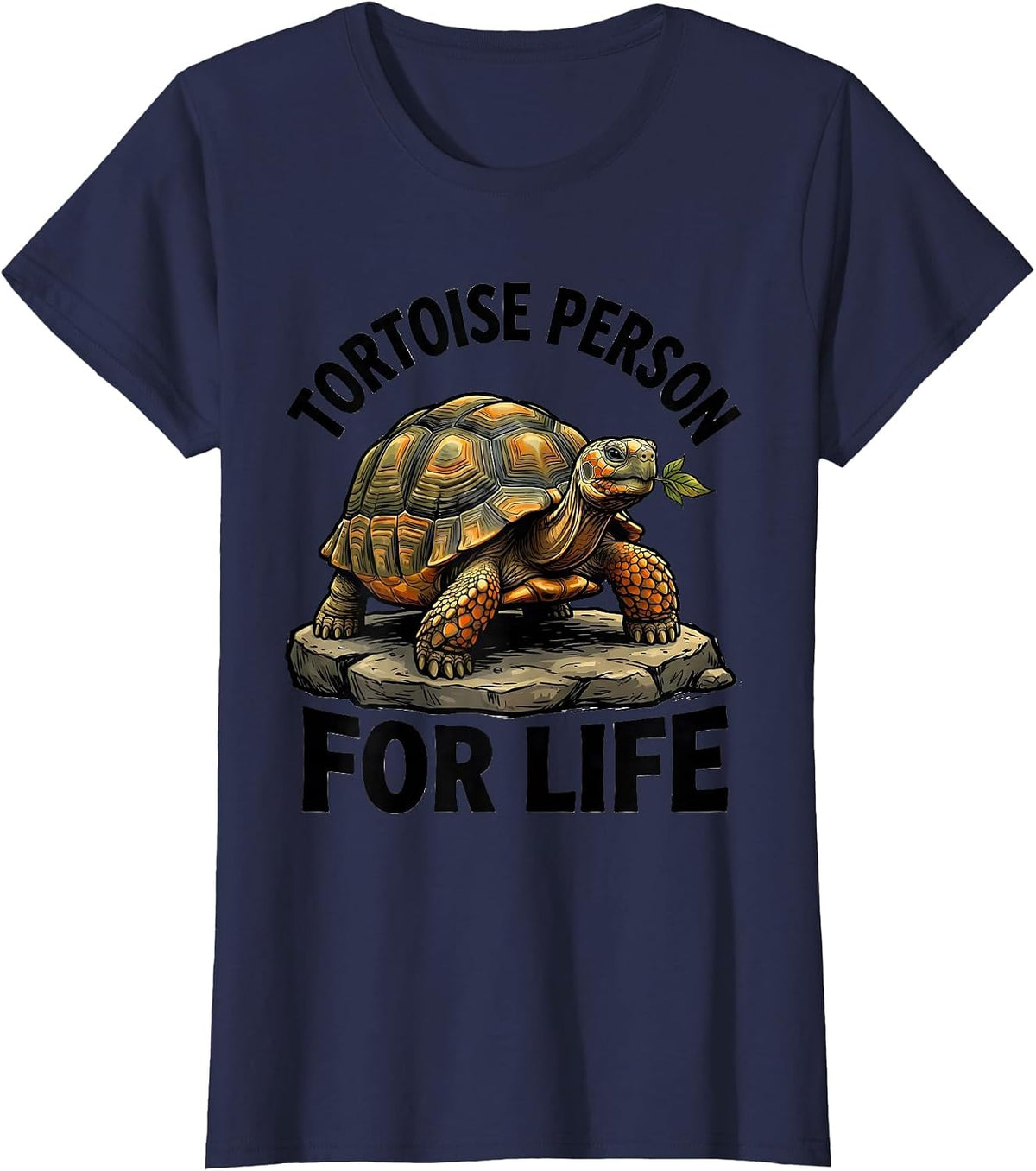 Women's Tortoise Person For Life Funny Tortoise Lover Animal Humor T-Shirt - Navy Blue