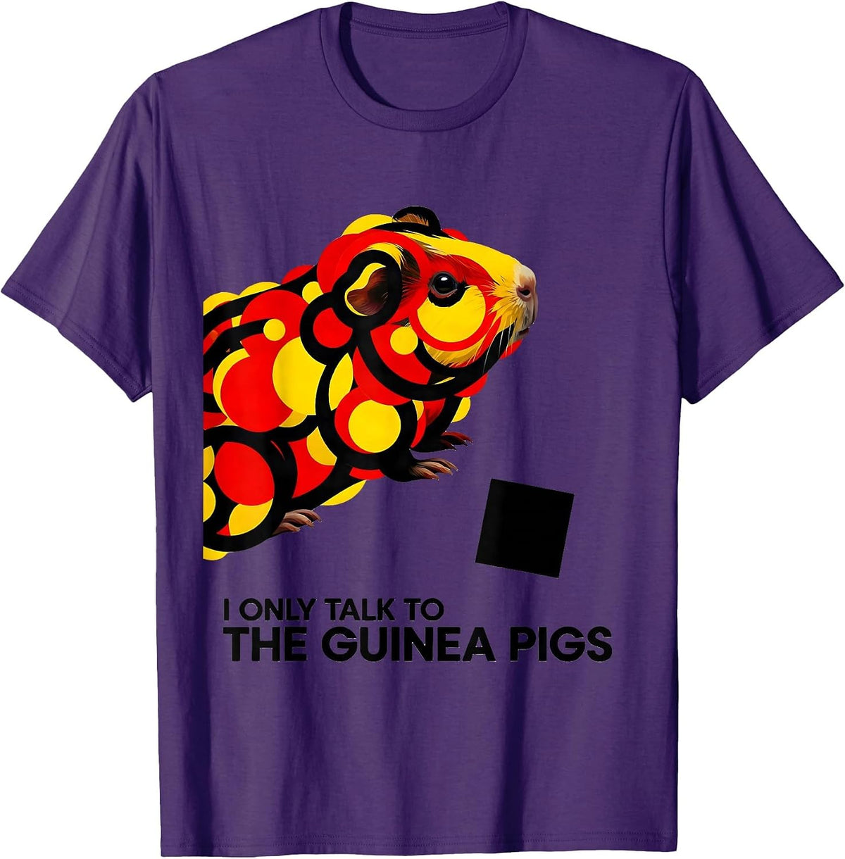 I Only Talk To The Guinea Pigs Bauhaus Modernist Pet Lover T-Shirt - Purple