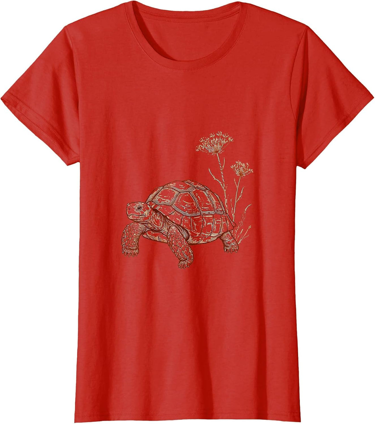 Tortoise Desert Journey Graphic Tee T-Shirt - Red