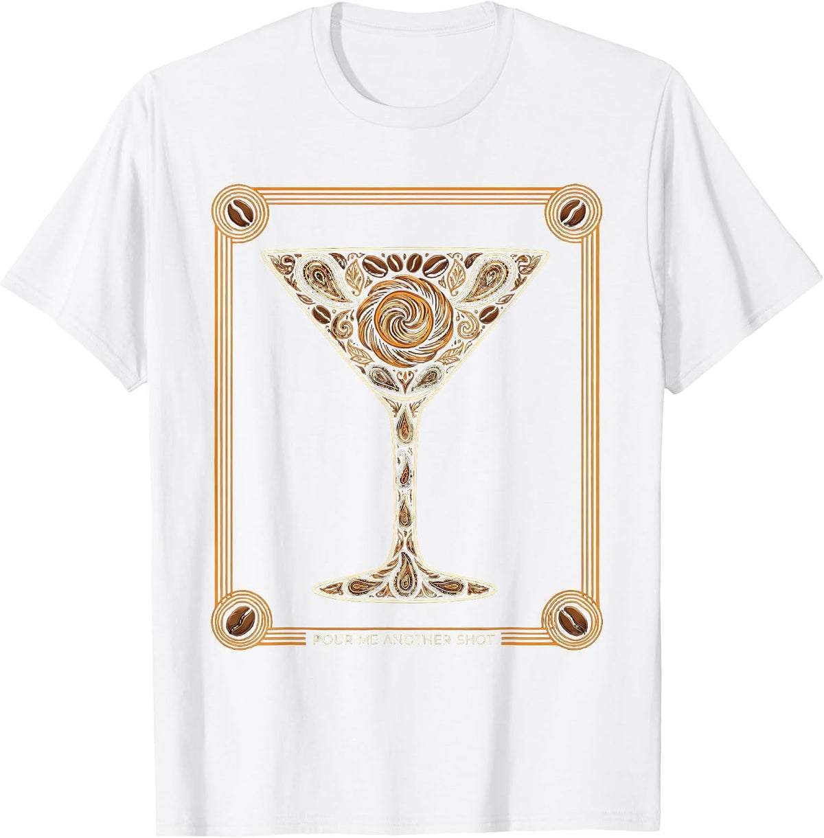 Men's Pour Me Another Shot Espresso Martini Design T-Shirt - White