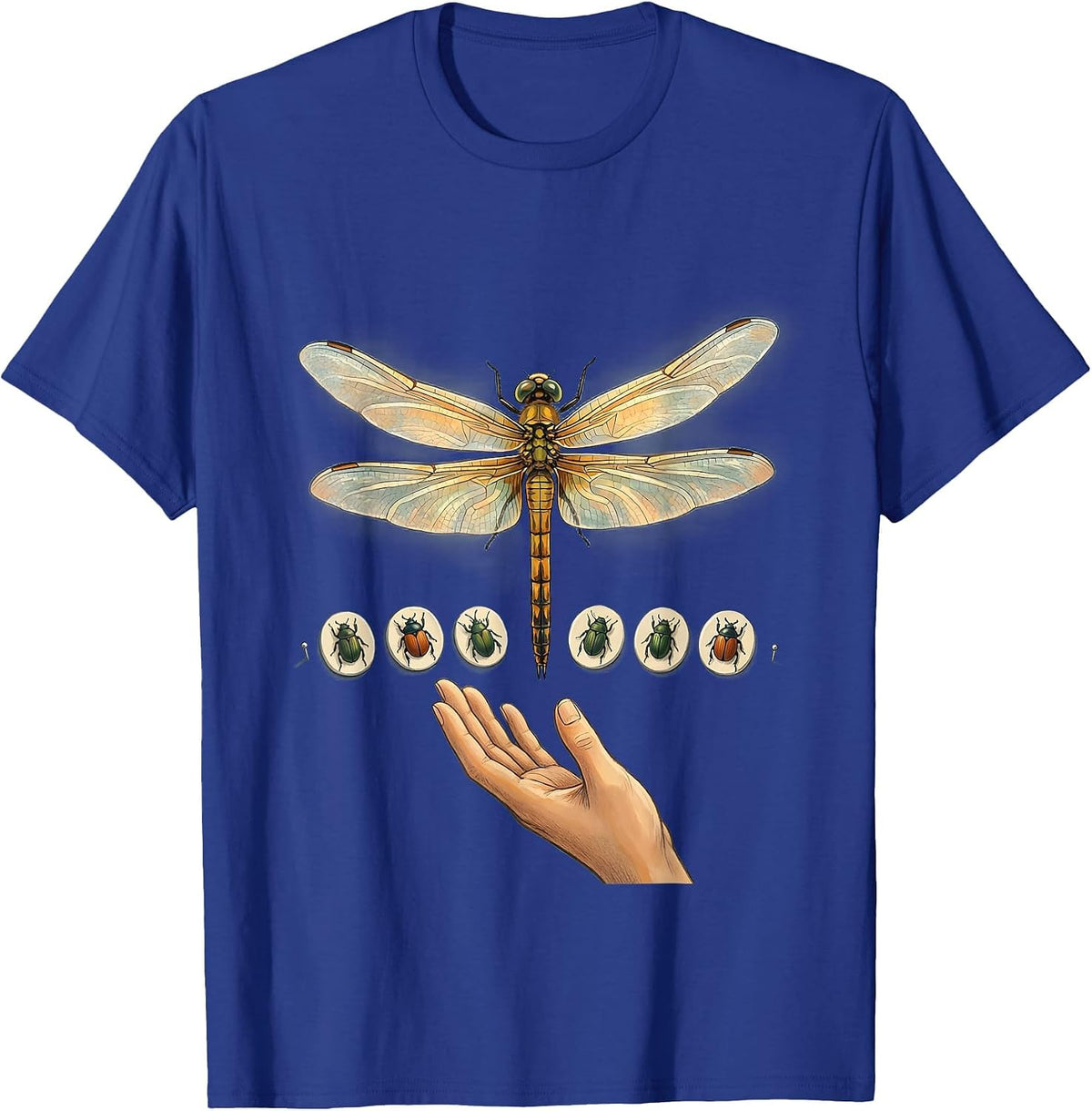 Damselfly Insect Bug Collector Entomologist Vintage Humor T-Shirt - Royal Blue