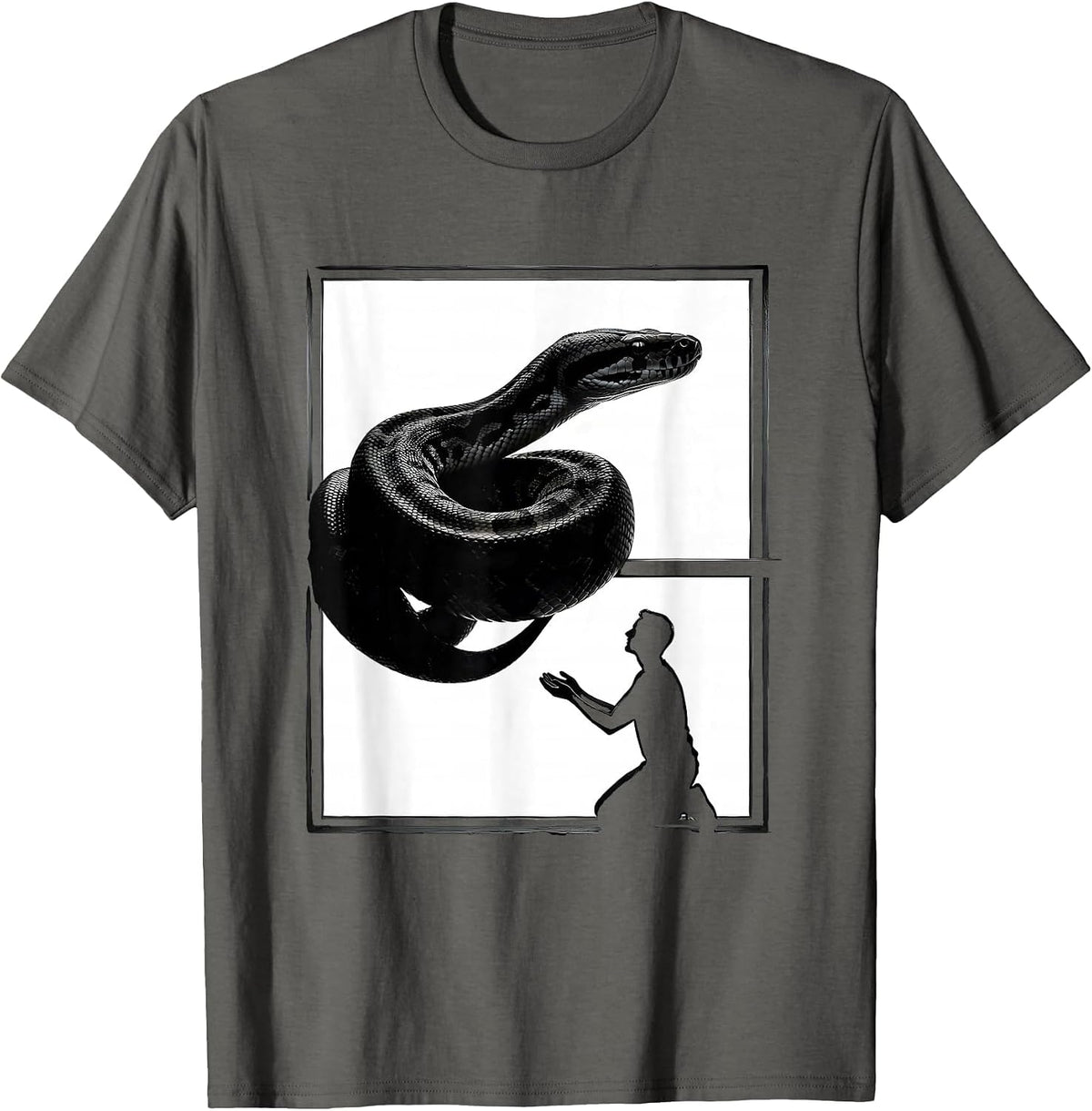 Ball Python Terrarium Keeper Reptile Lover Humor T-Shirt - Asphalt Grey