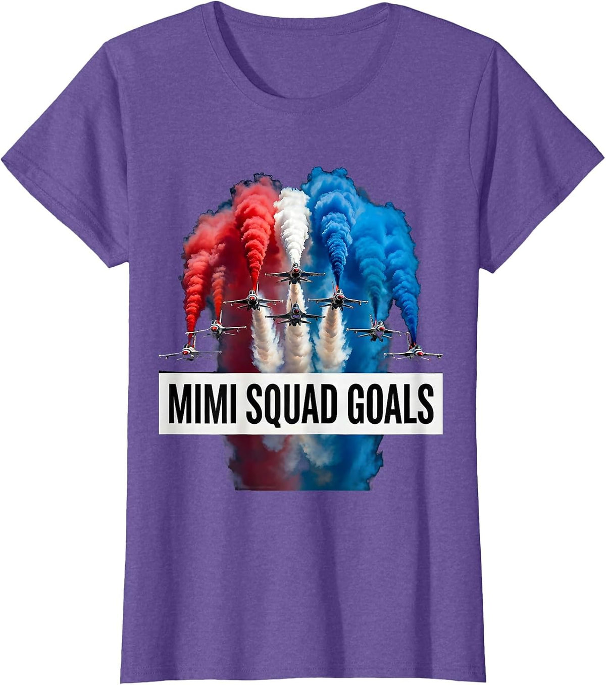 Mimi Squad Goals Grandmother Pride Design T-Shirt - Purple Heather