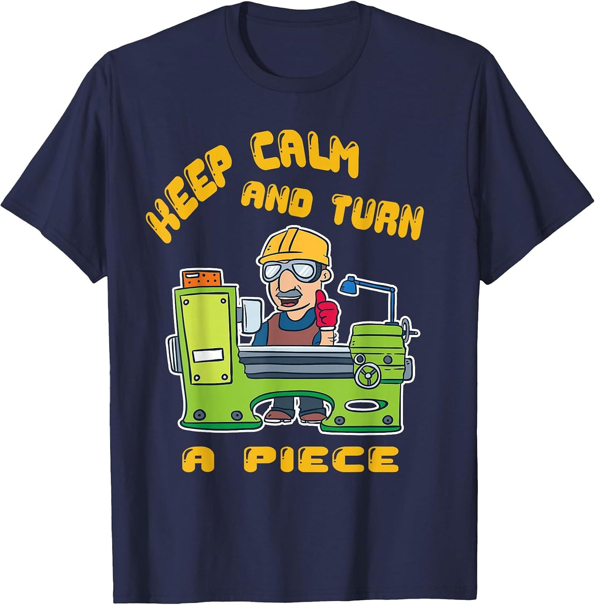 Metal Lathe T-Shirt | Milling Machine Shirt T-Shirt - Navy Blue
