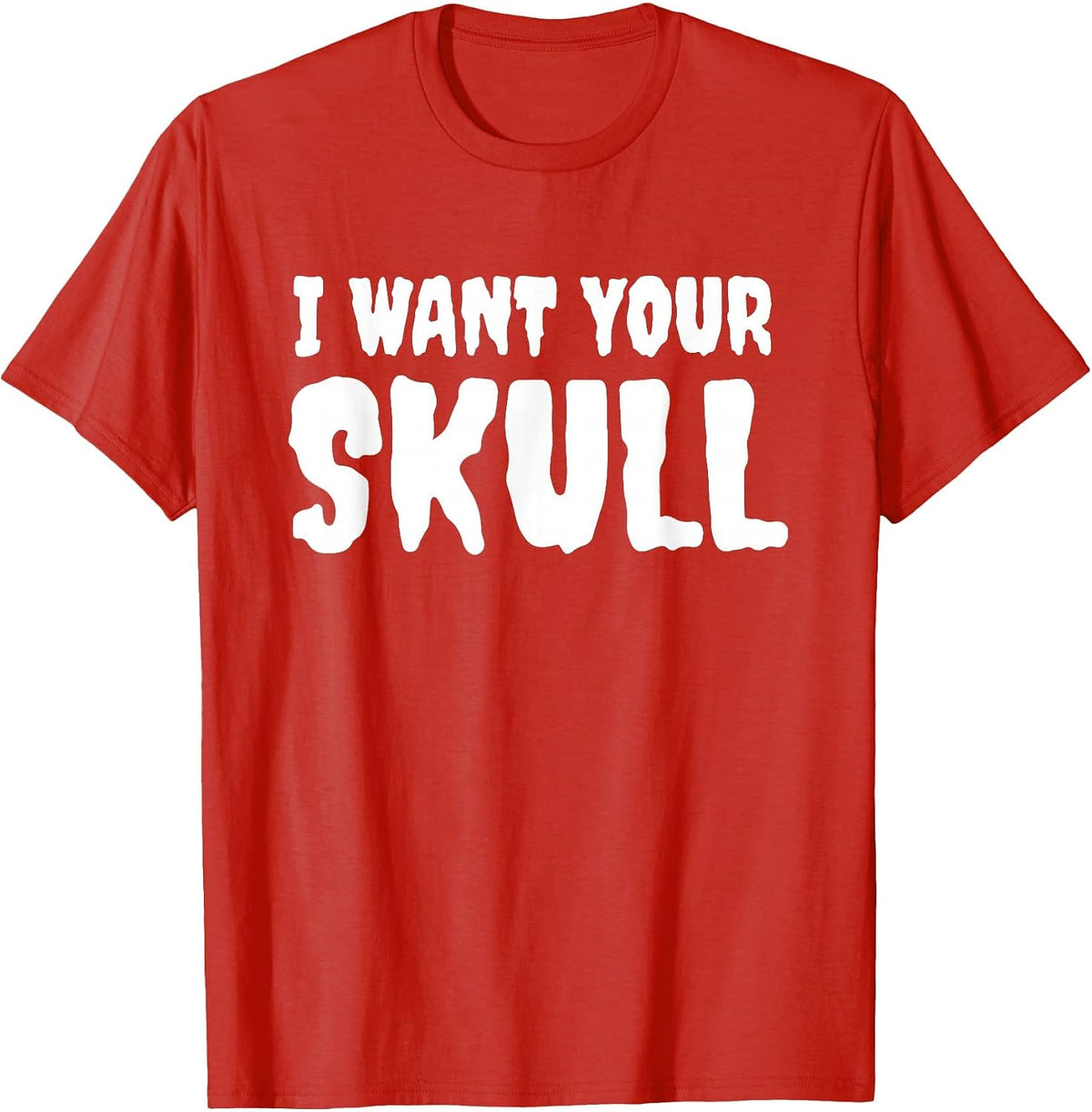 Pastel Goth Punk Misfit I Want Your Skull T Shirt T-Shirt - Red